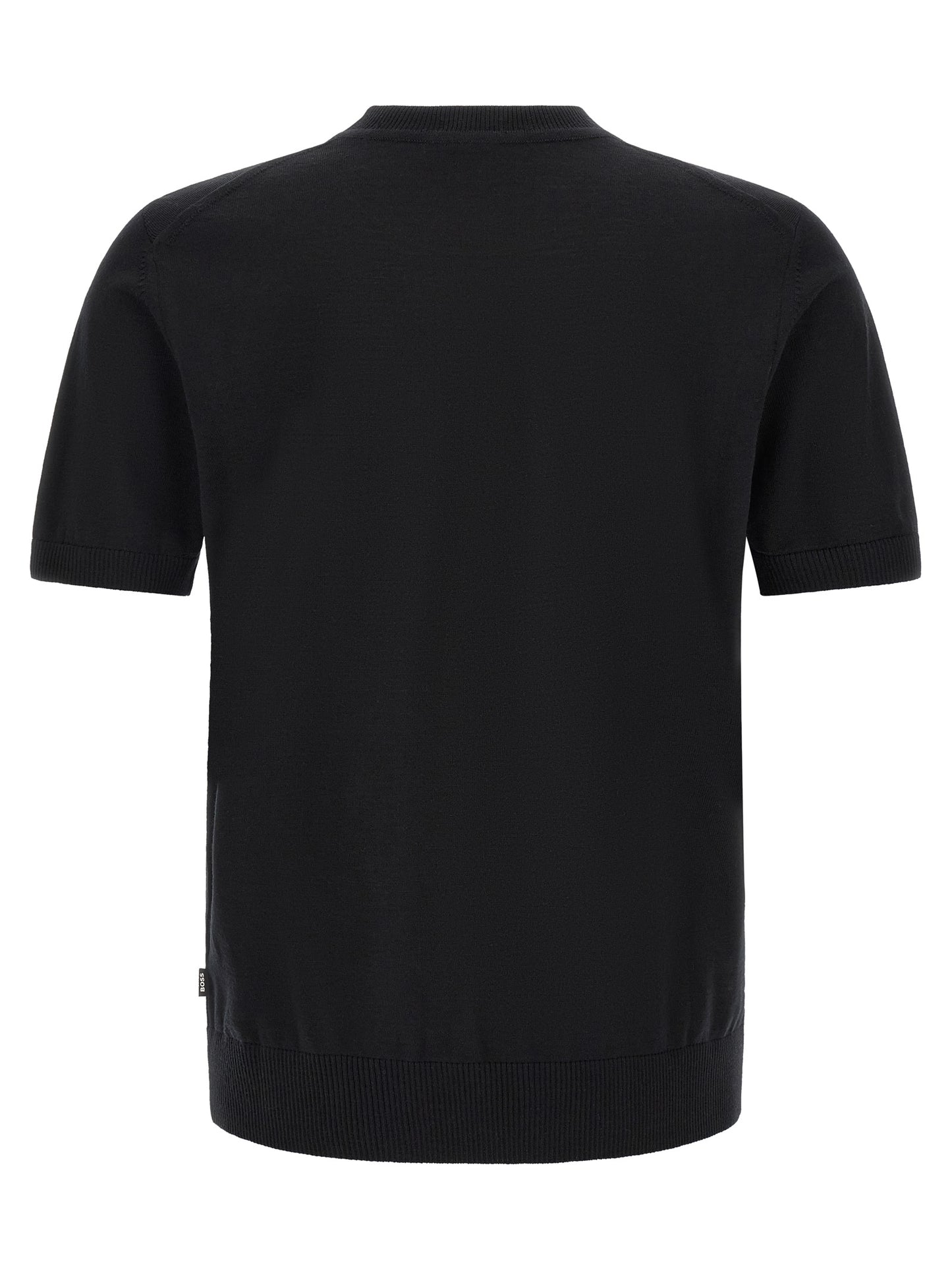 Black Virgin Wool T-Shirt