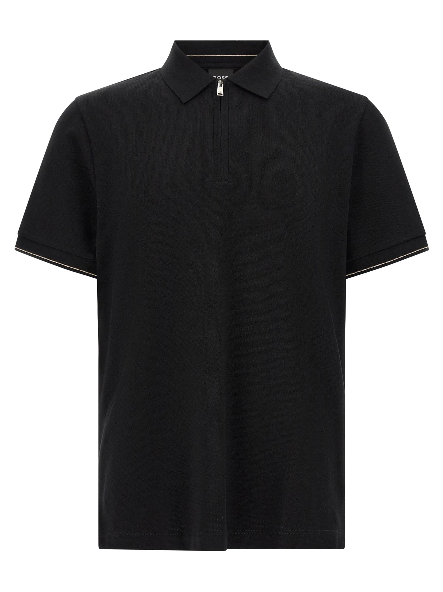 Black Cotton Polo Shirt