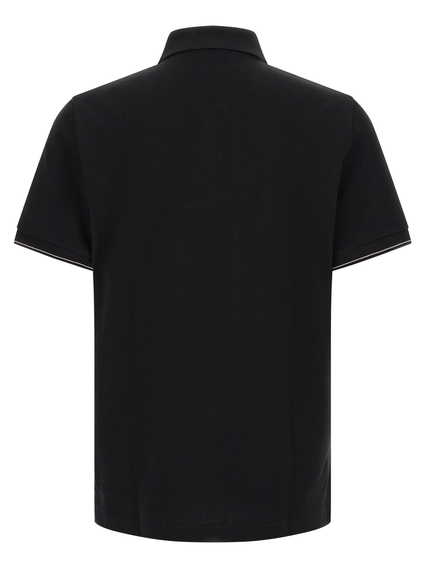 Black Cotton Polo Shirt