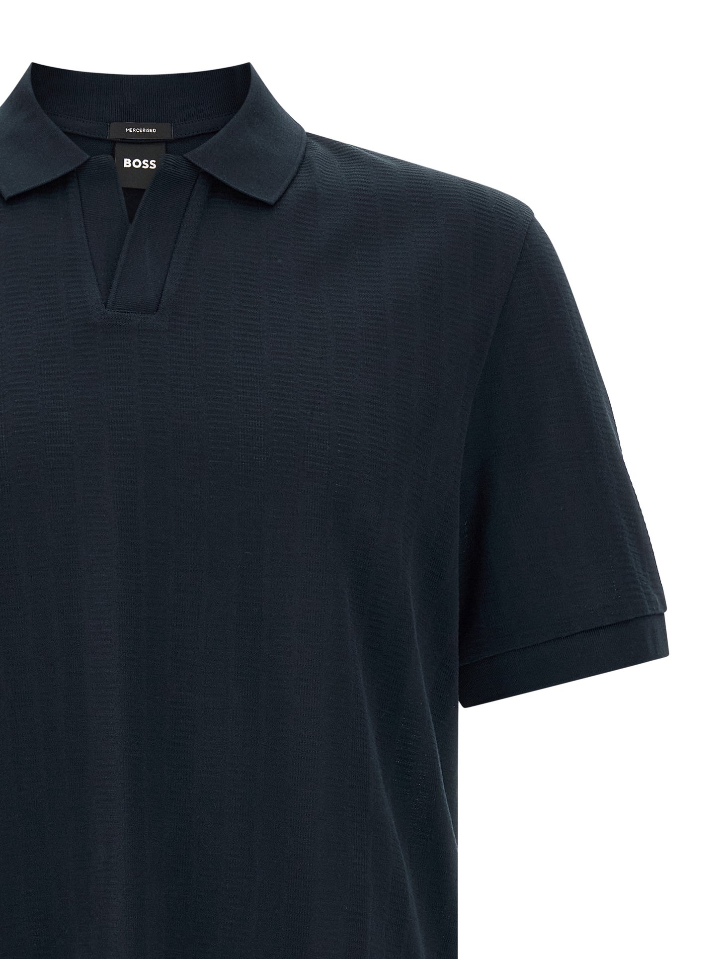Blue Cotton Polo Shirt