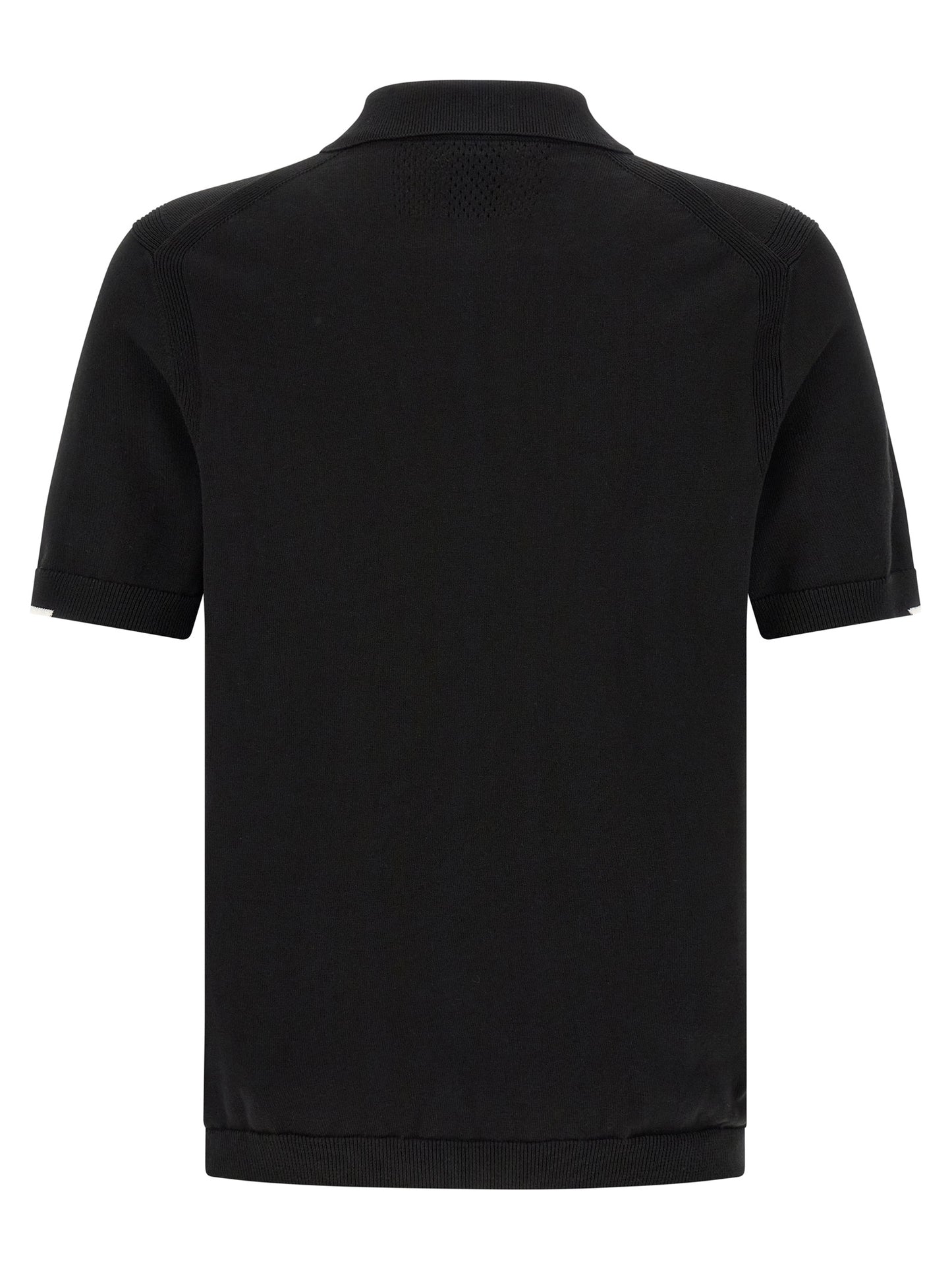 Black Cotton Polo Shirt