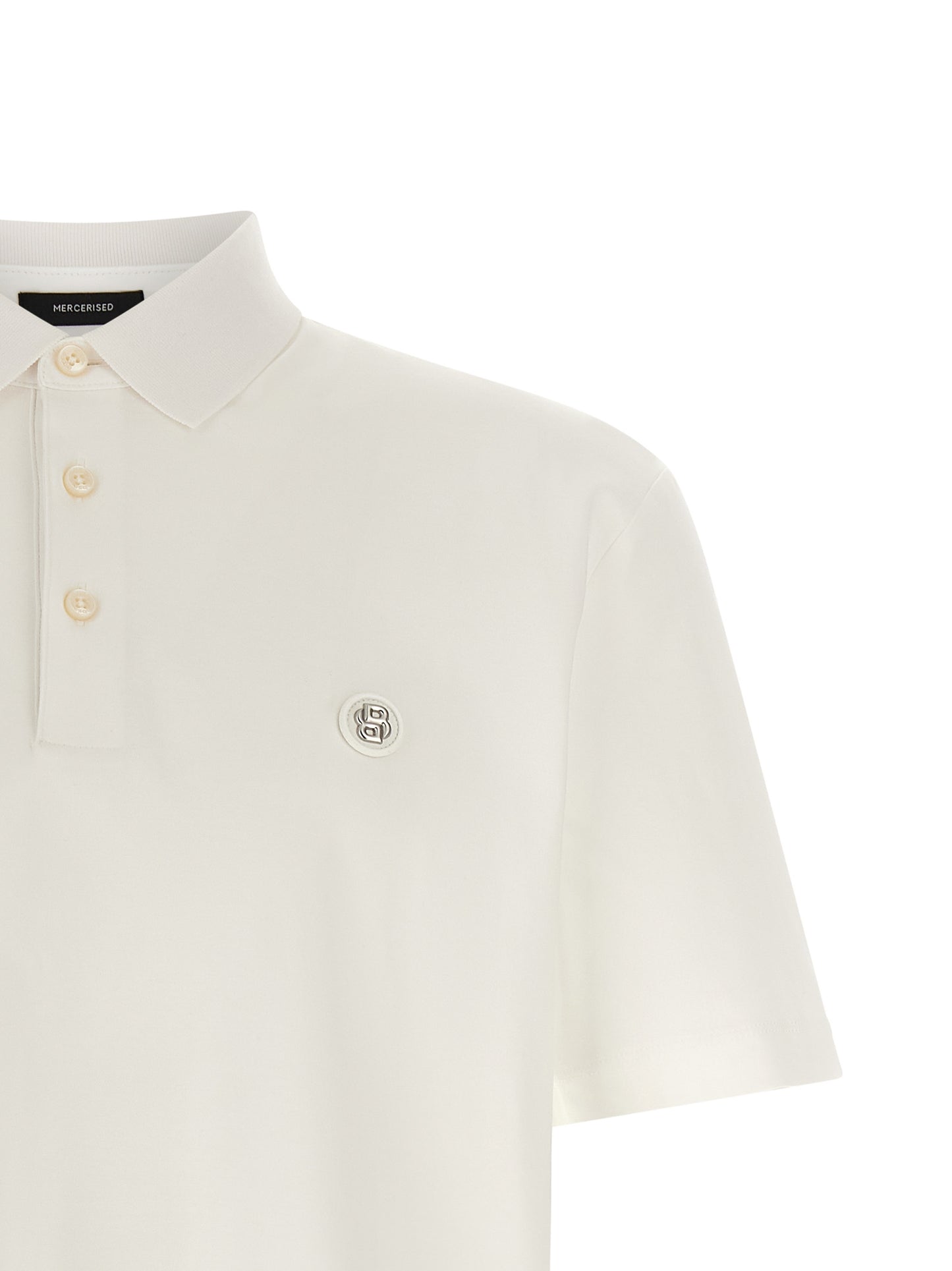 White Cotton Polo Shirt