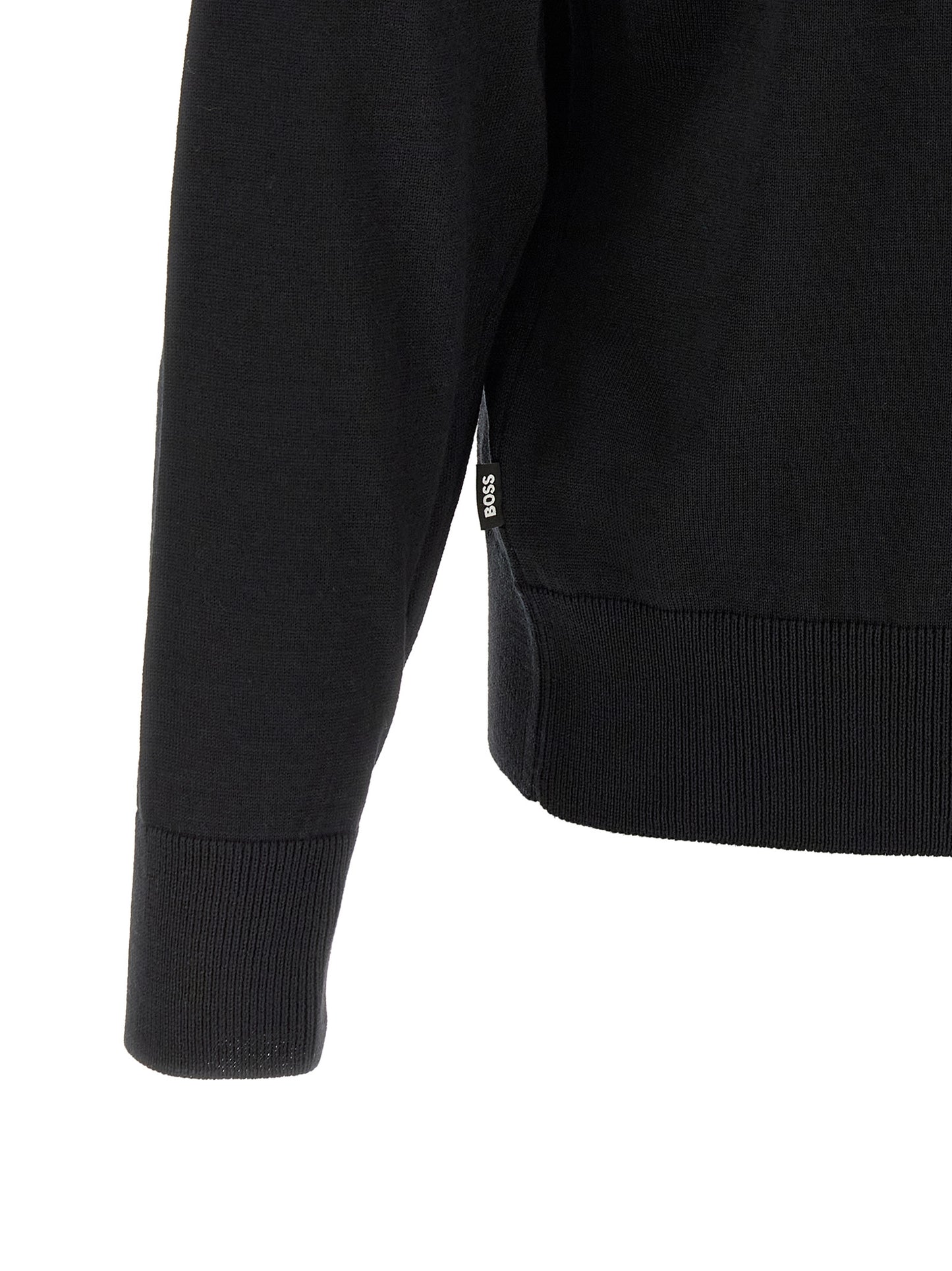 Black Virgin Wool Cardigan