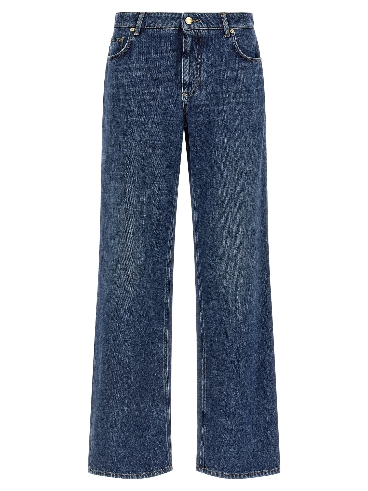Blue Cotton Relaxed Fit Jeans
