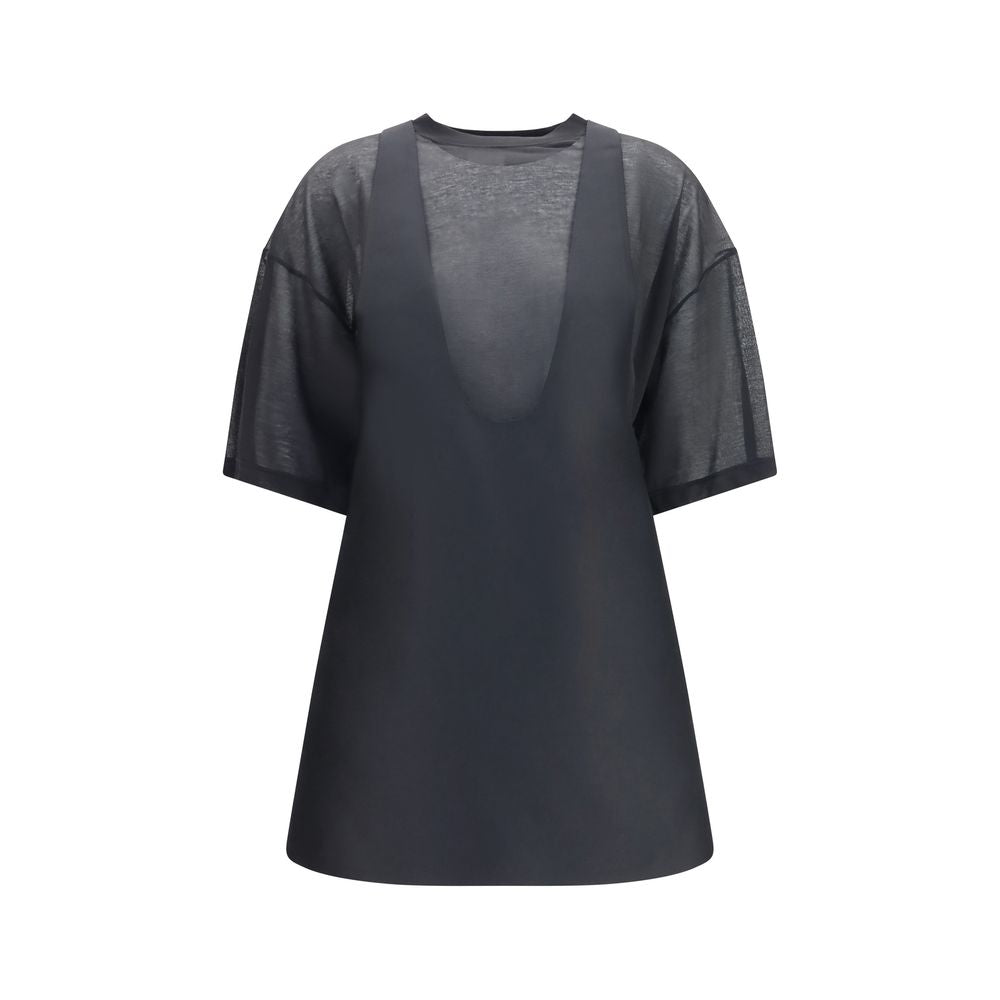 Black Wool Oves Aries Casual Dress