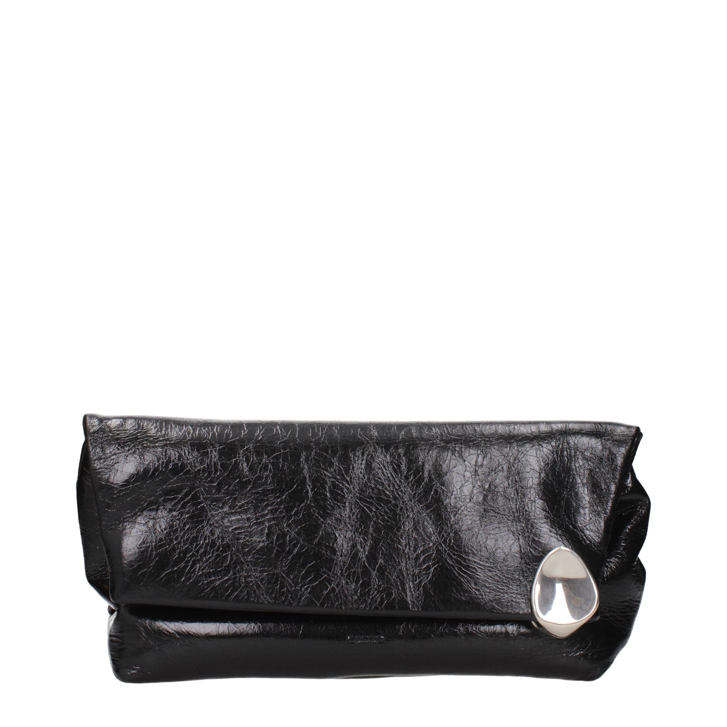 Black Leather Clutch Bag