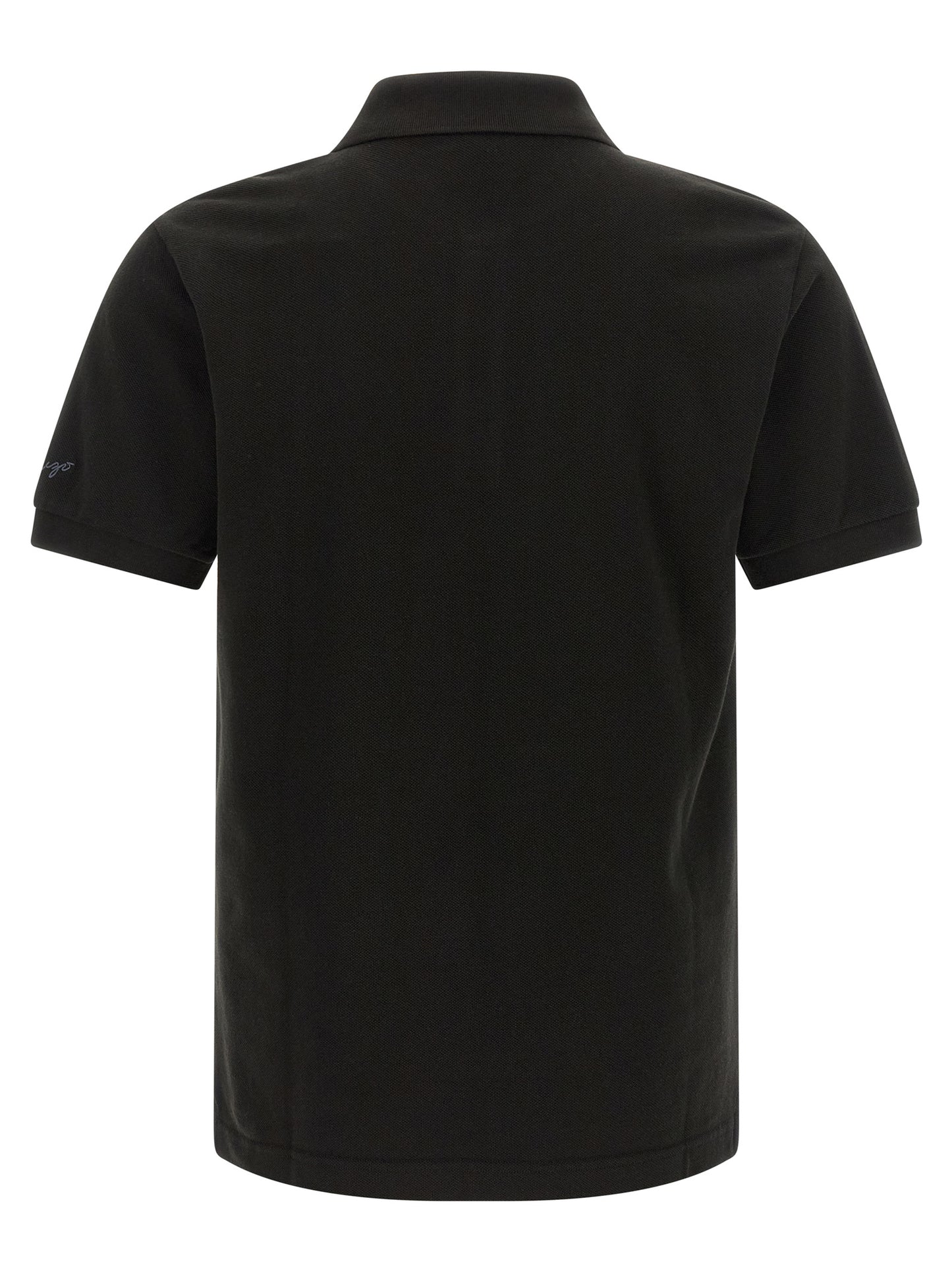 Black Cotton Polo Shirt