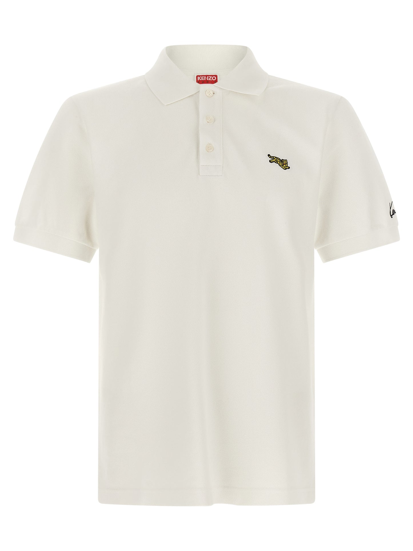 White Cotton Polo Shirt
