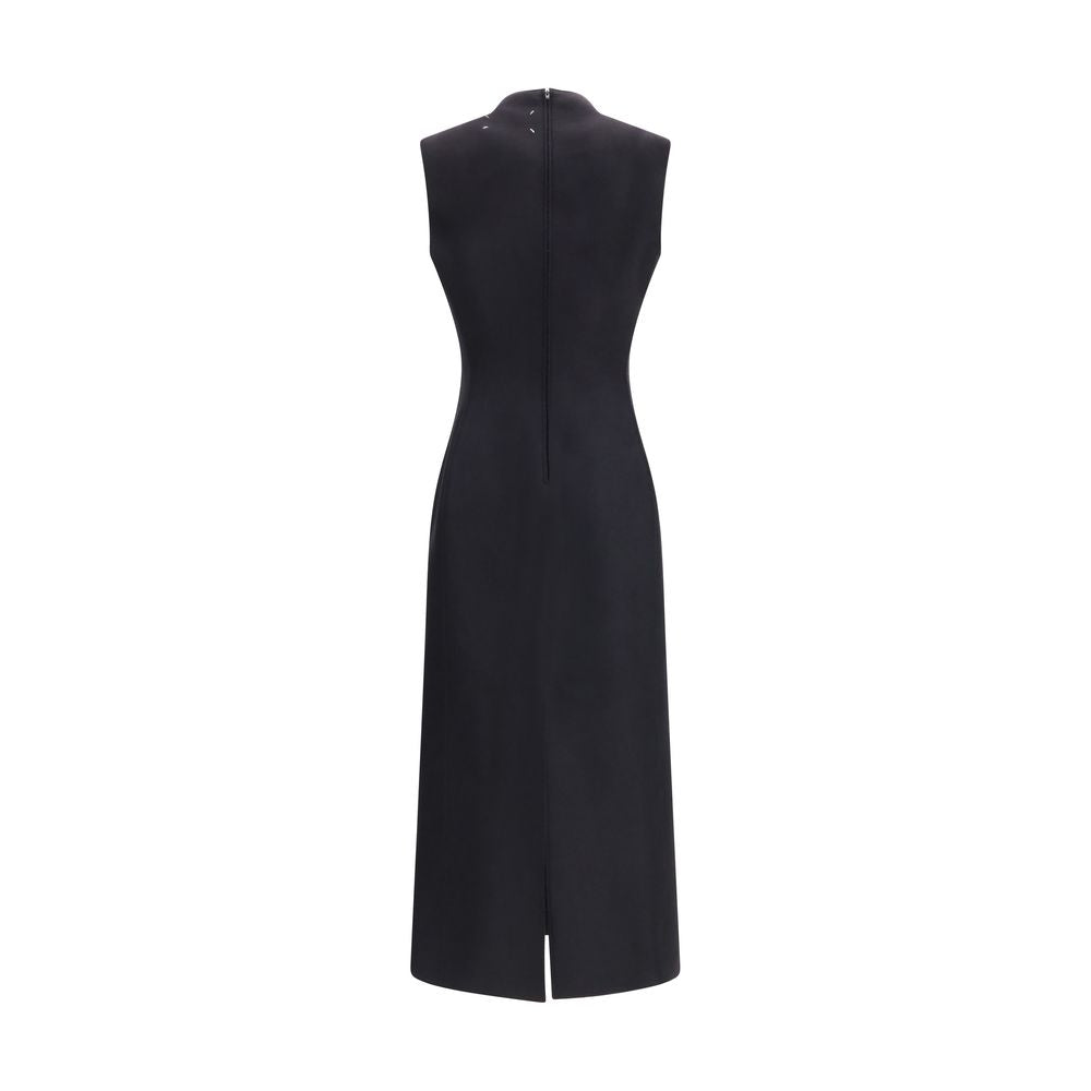 Black Wool Oves Aries Casual Dress