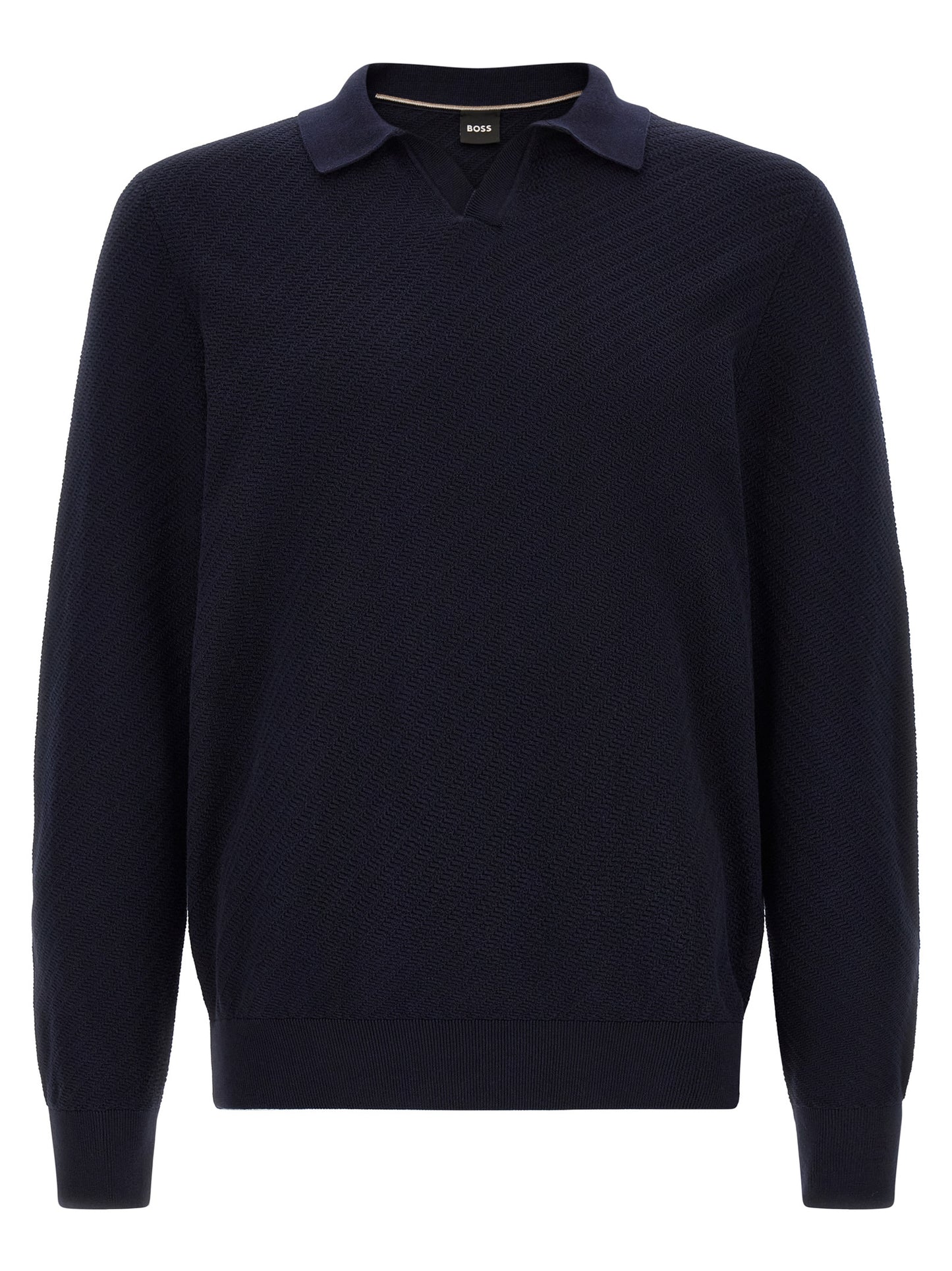 Blue Cotton Polo Shirt