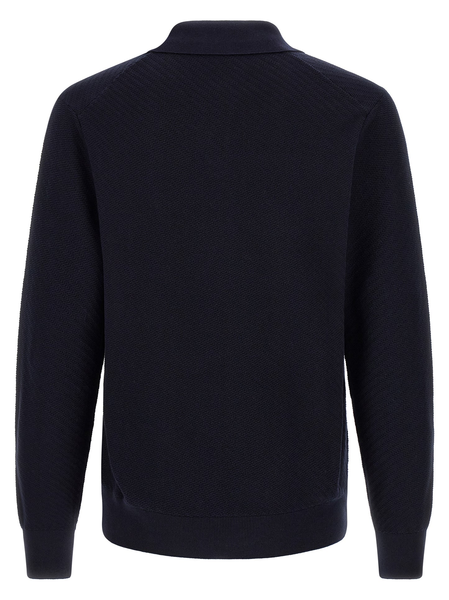 Blue Cotton Polo Shirt