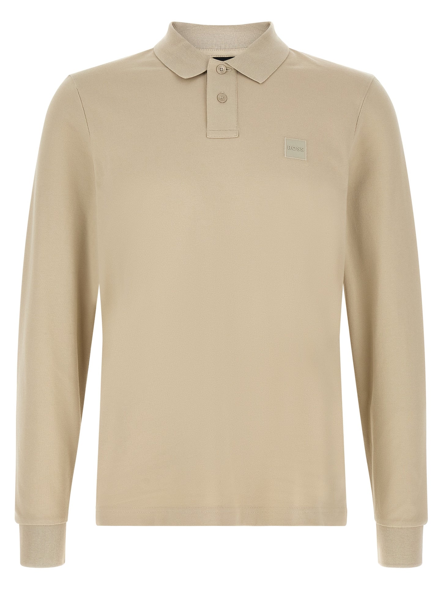 Beige Cotton Polo Shirt