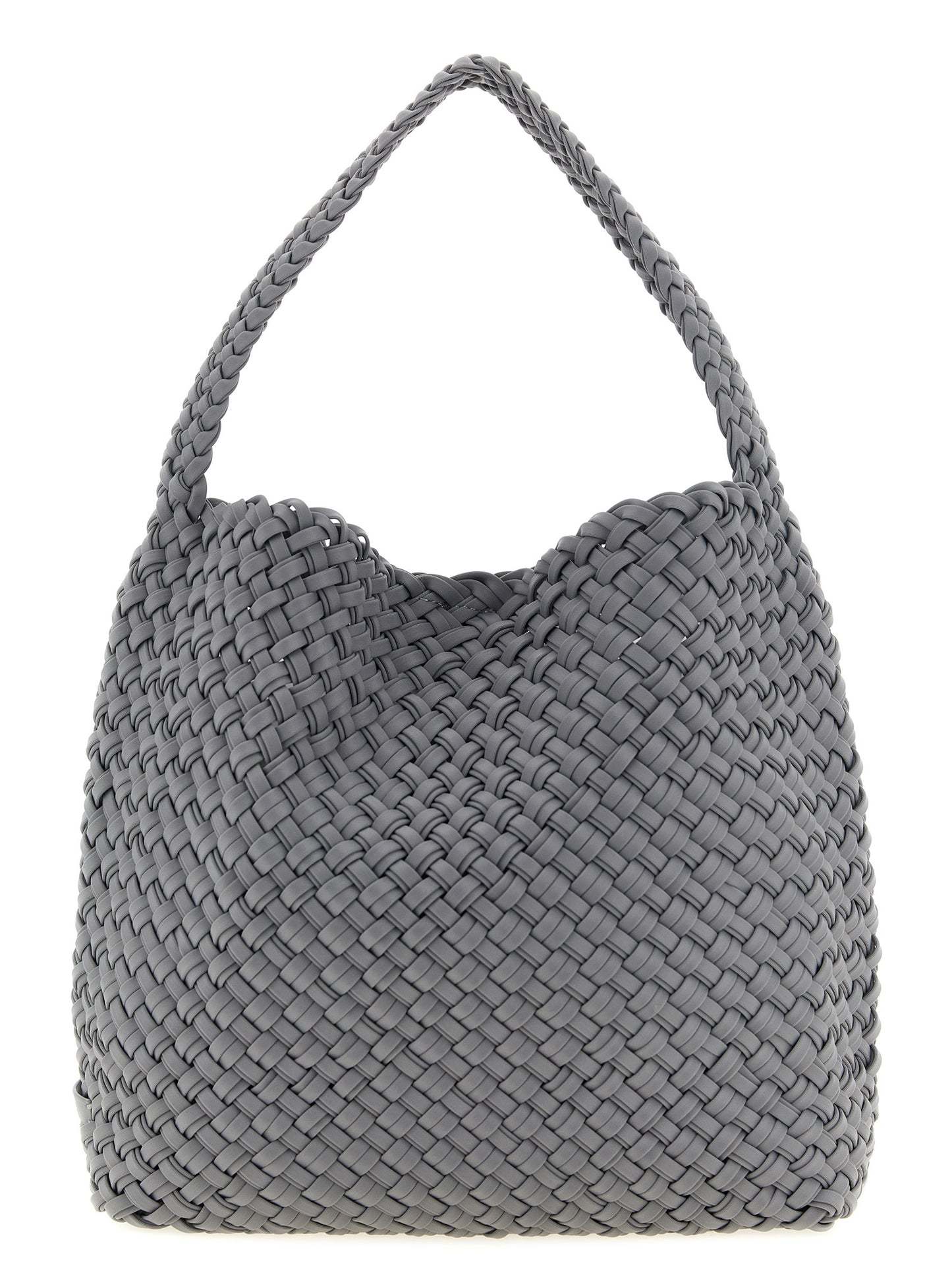 Gray Nylon Shoulder Bag