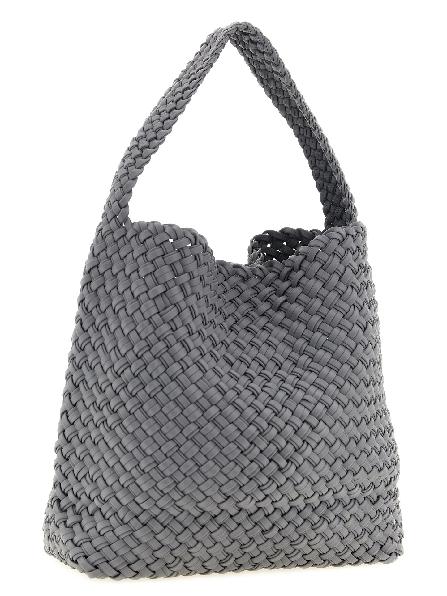 Gray Nylon Shoulder Bag