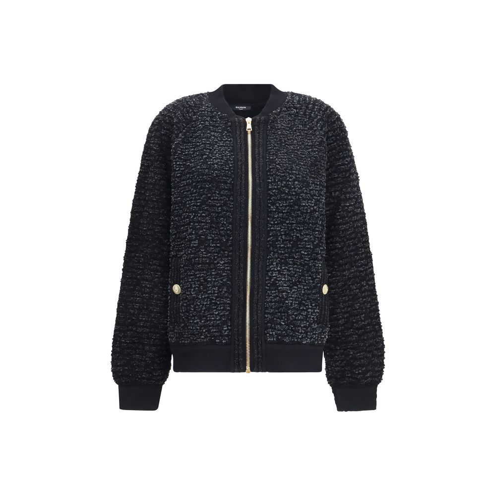Black Viscose Bomber