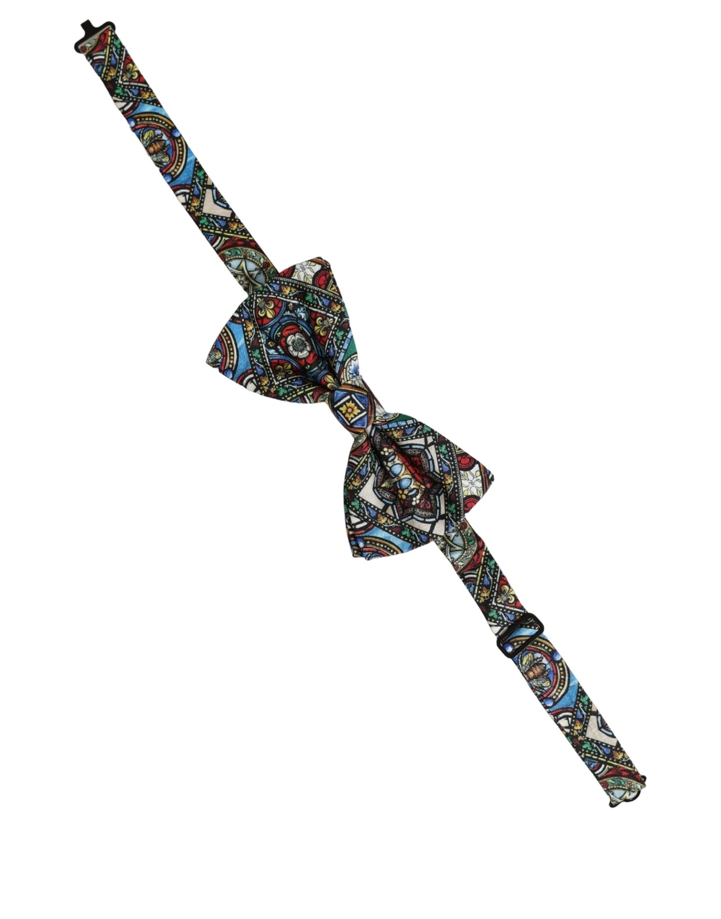 Men Multicolor Sicilian Adjustable Neck Papillon Bow Tie