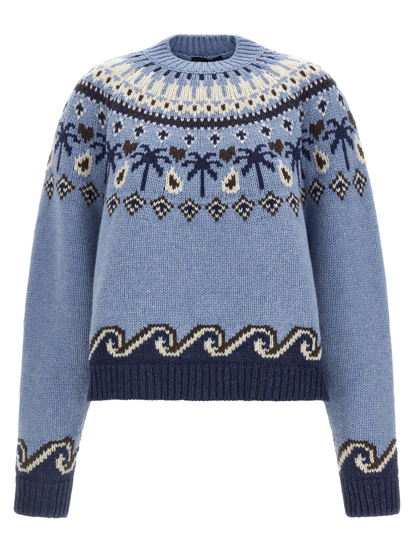 Blue Virgin Wool Cardigan