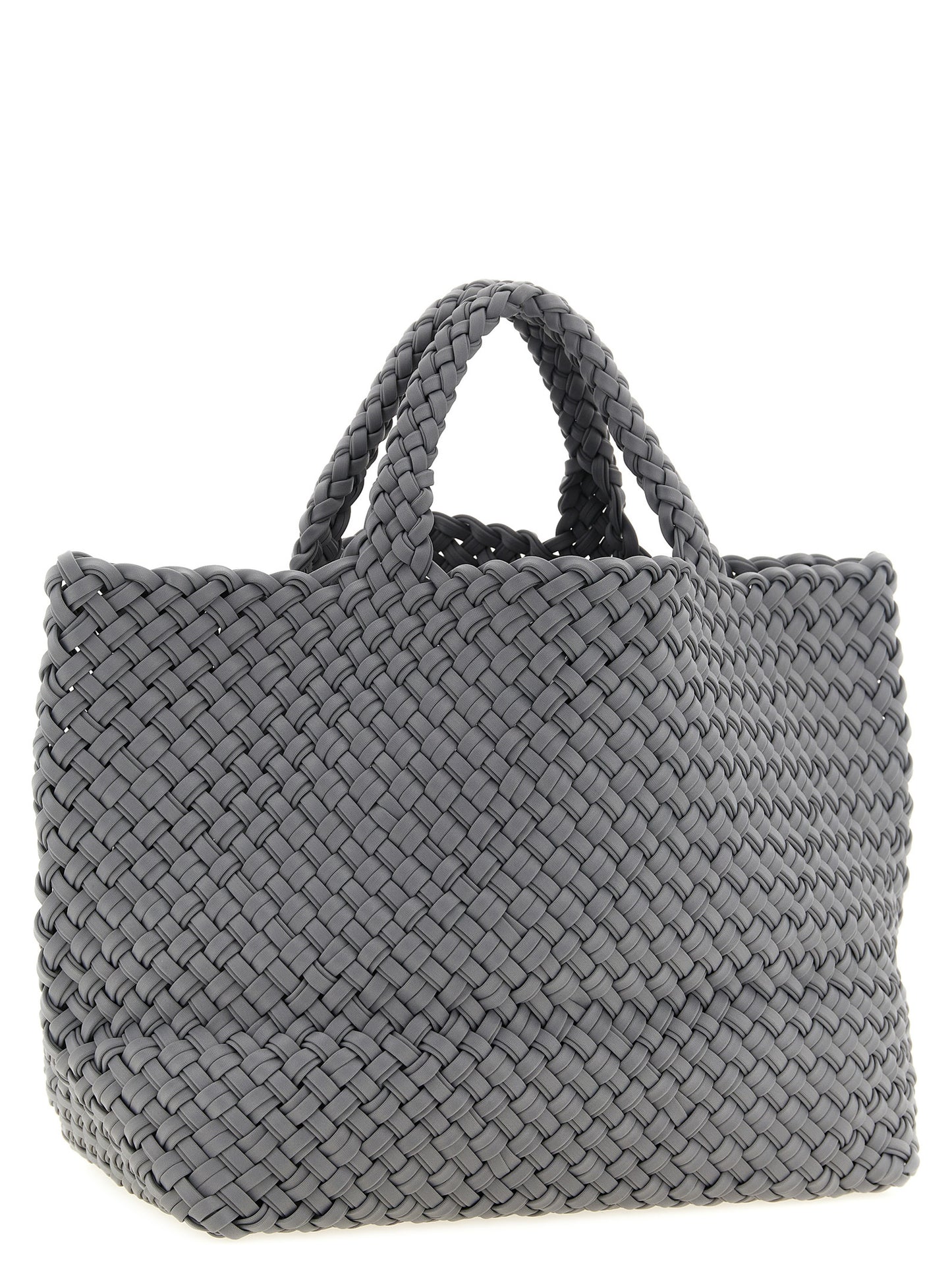 Gray Nylon Tote Bag