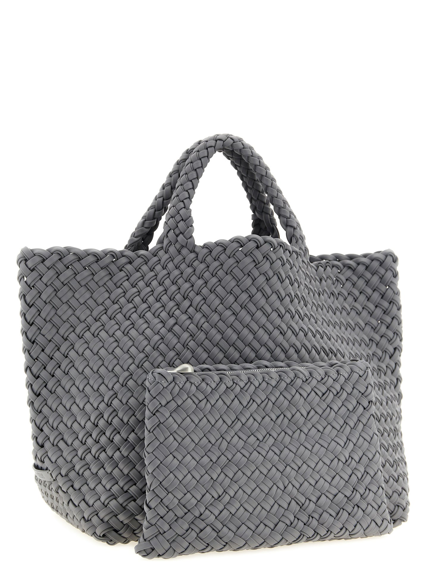 Gray Nylon Tote Bag