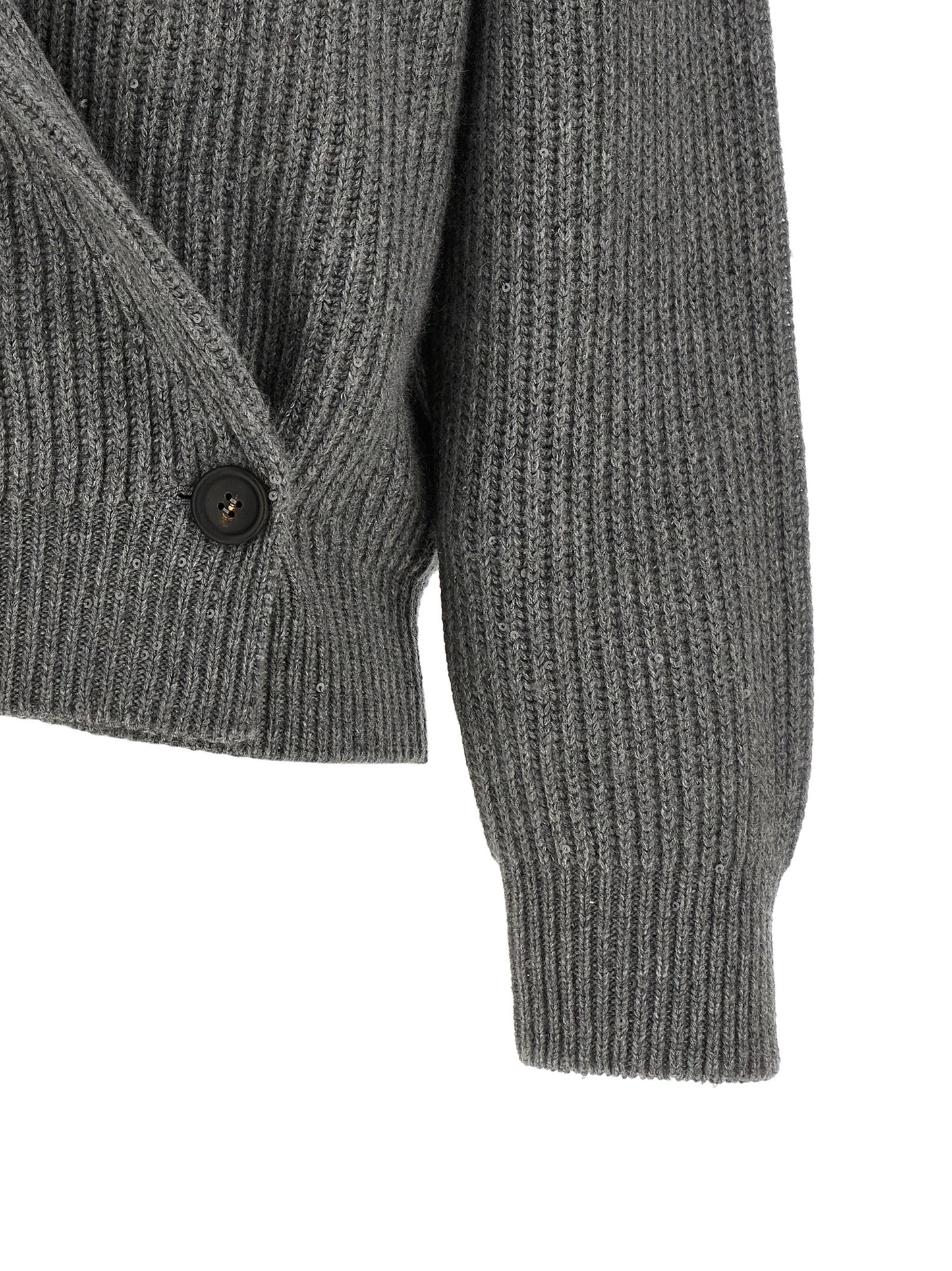 Gray Cashmere Cardigan