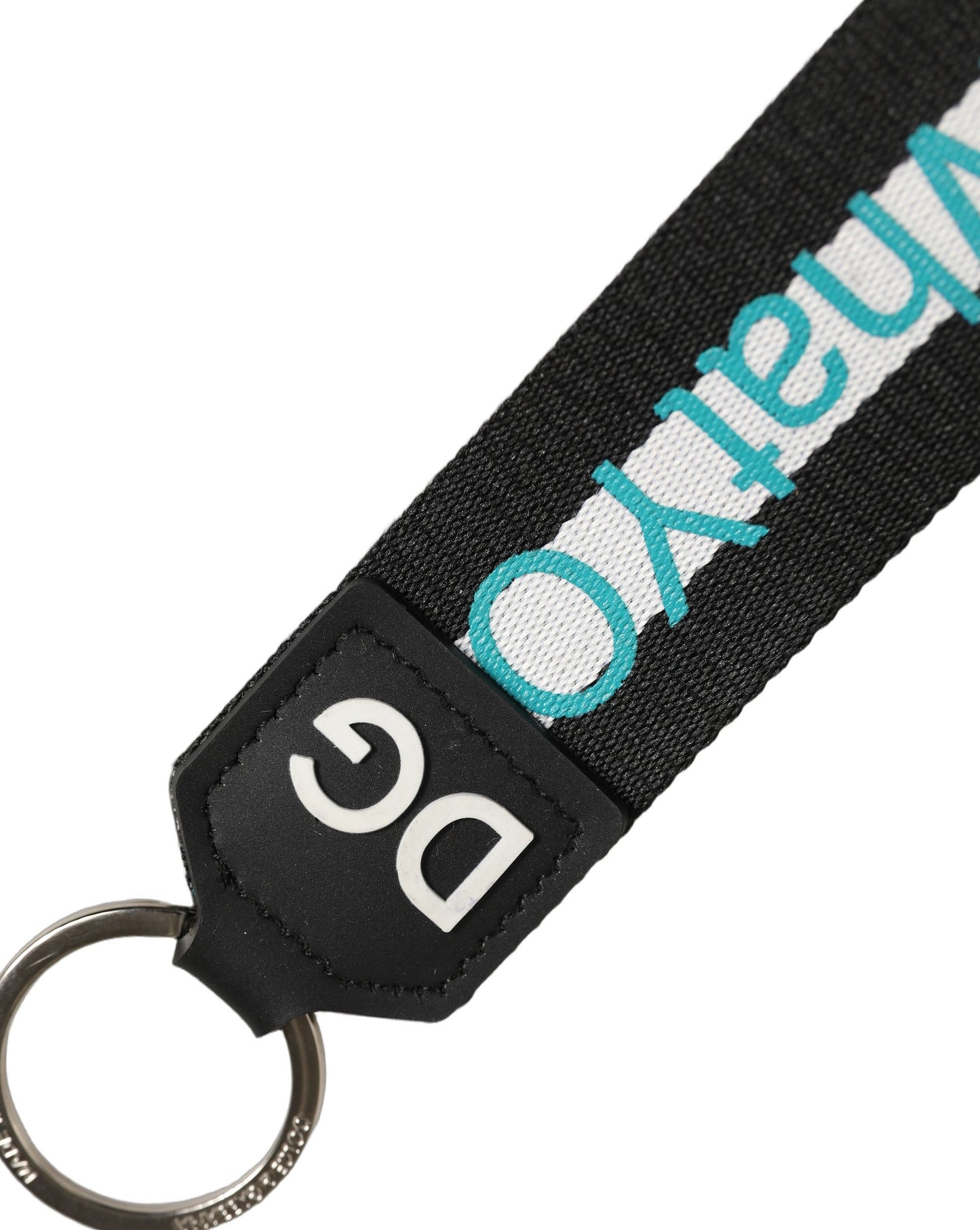 Multicolor Logo Polyester Brass Holder Keychain Keyring