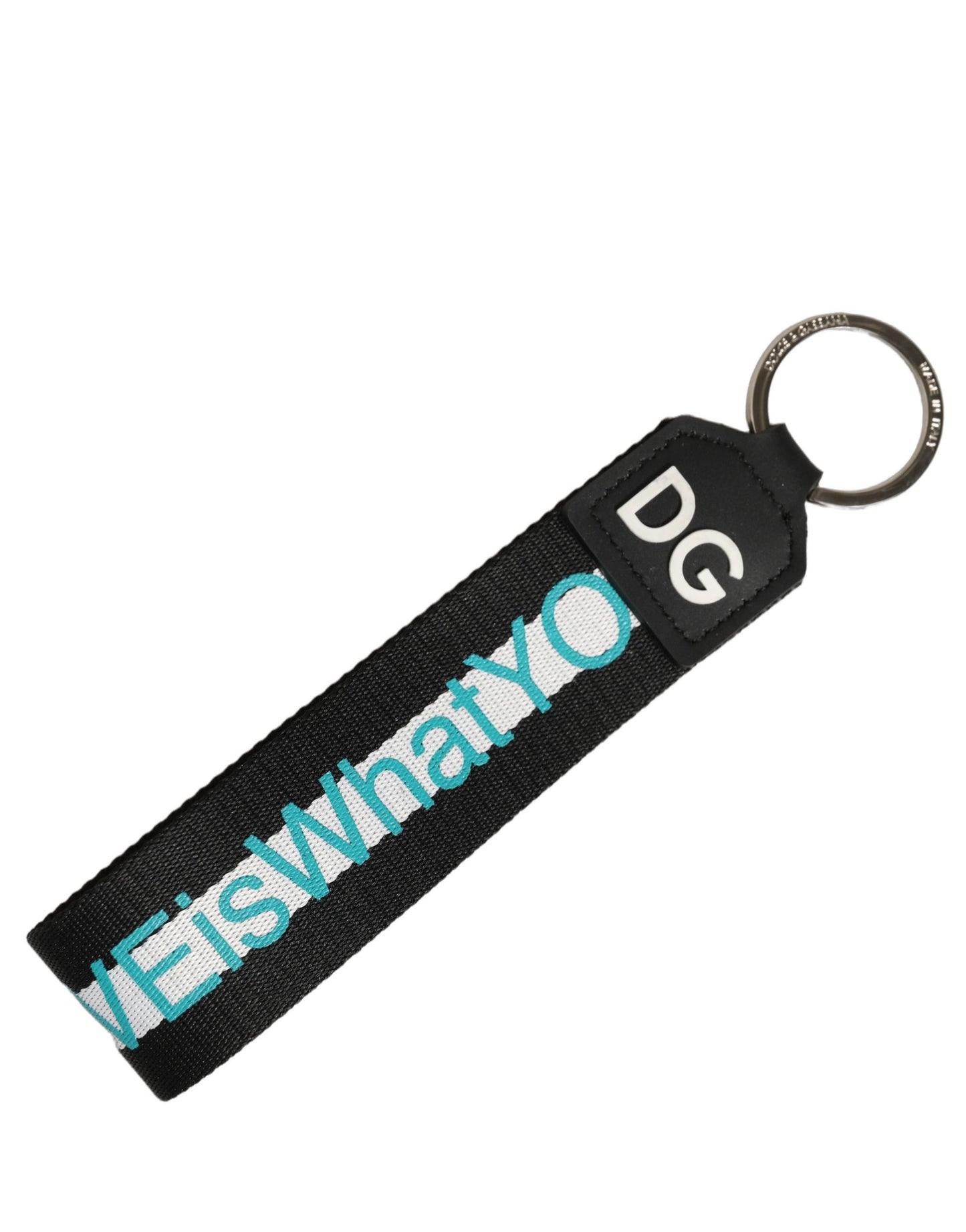 Multicolor Logo Polyester Brass Holder Keychain Keyring