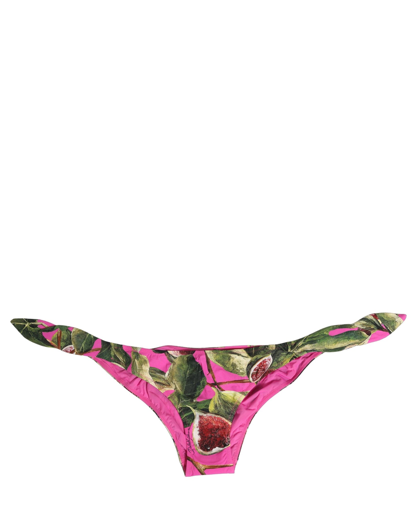 Fuchsia Pink Fig Print Beachwear Bikini Bottom
