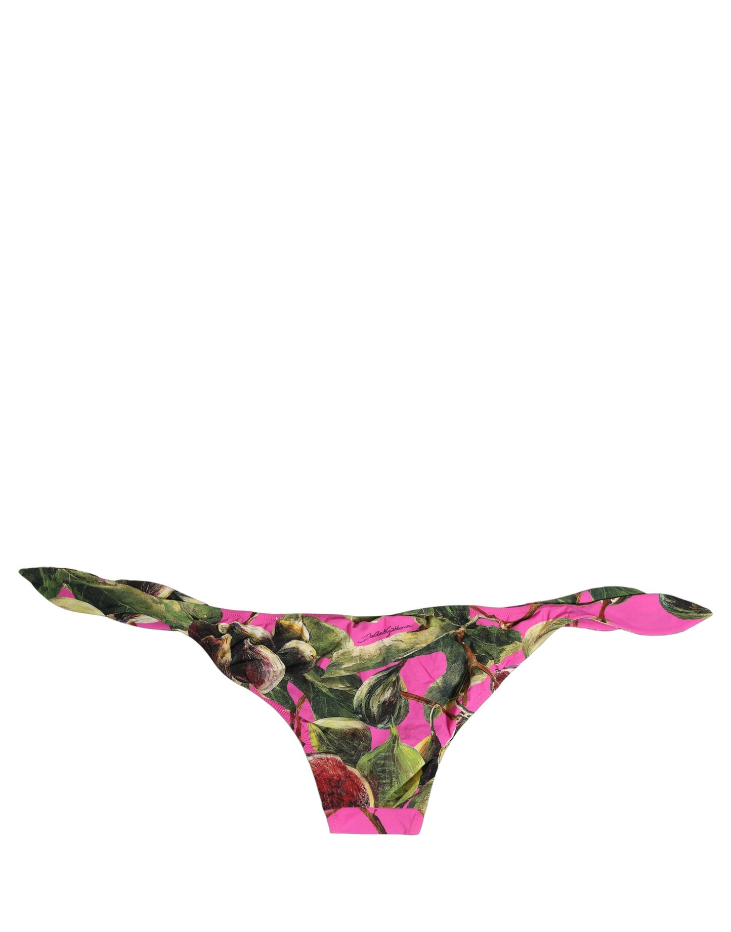 Fuchsia Pink Fig Print Beachwear Bikini Bottom