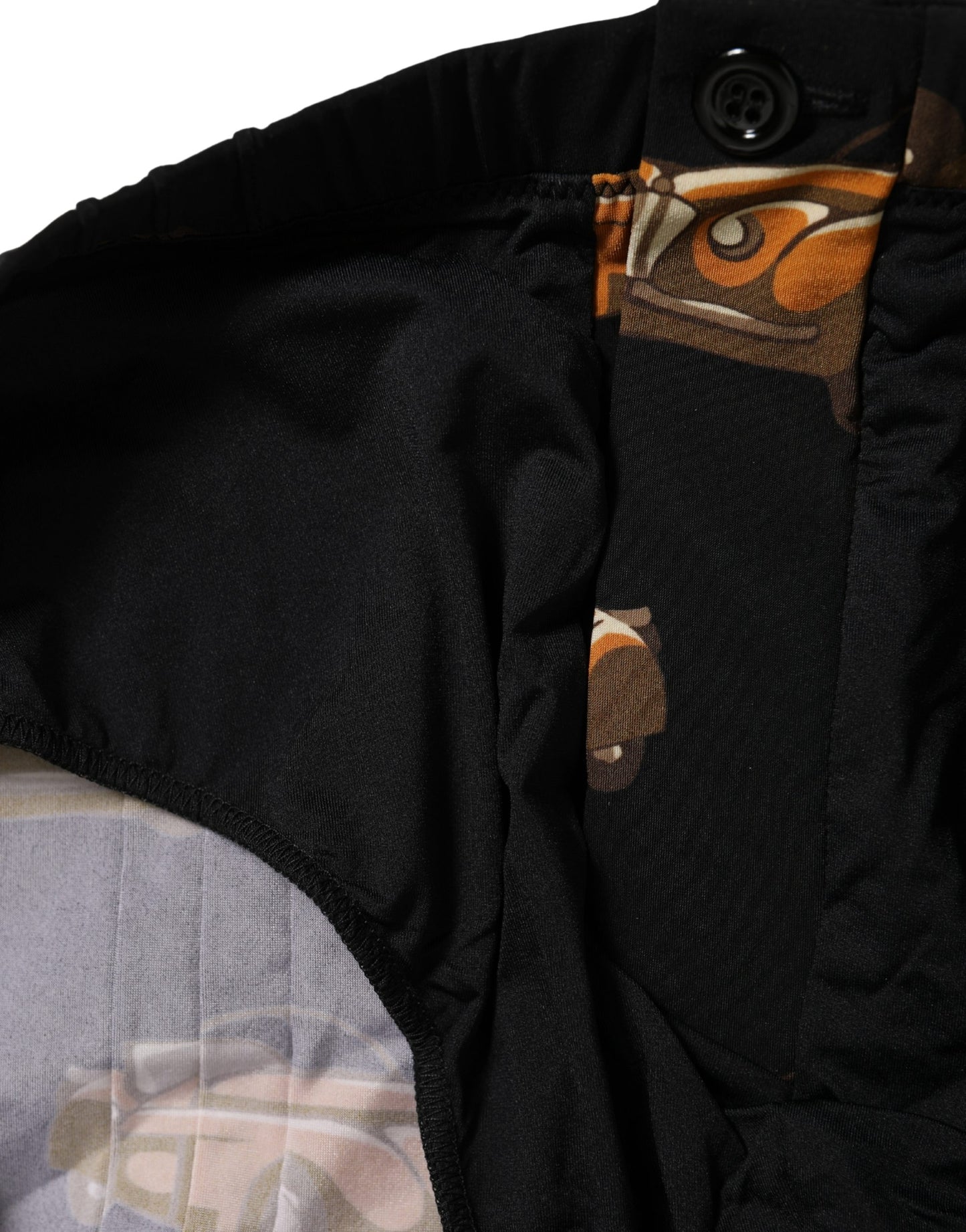 Black Car Print Swim Trunk Beachwear Swimwear