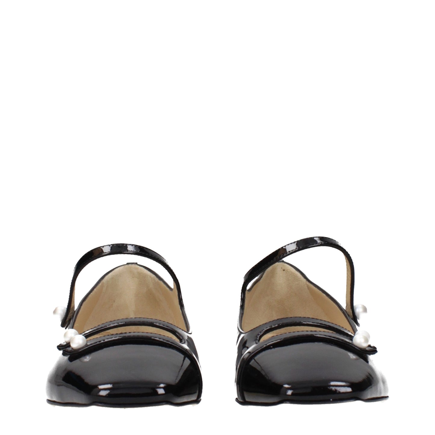 Black Leather Ballet Flats
