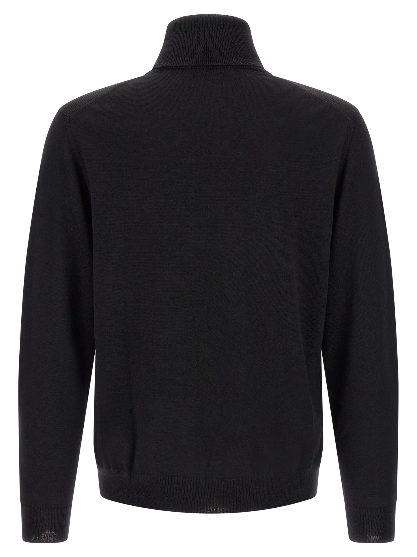 Black Virgin Wool Cardigan