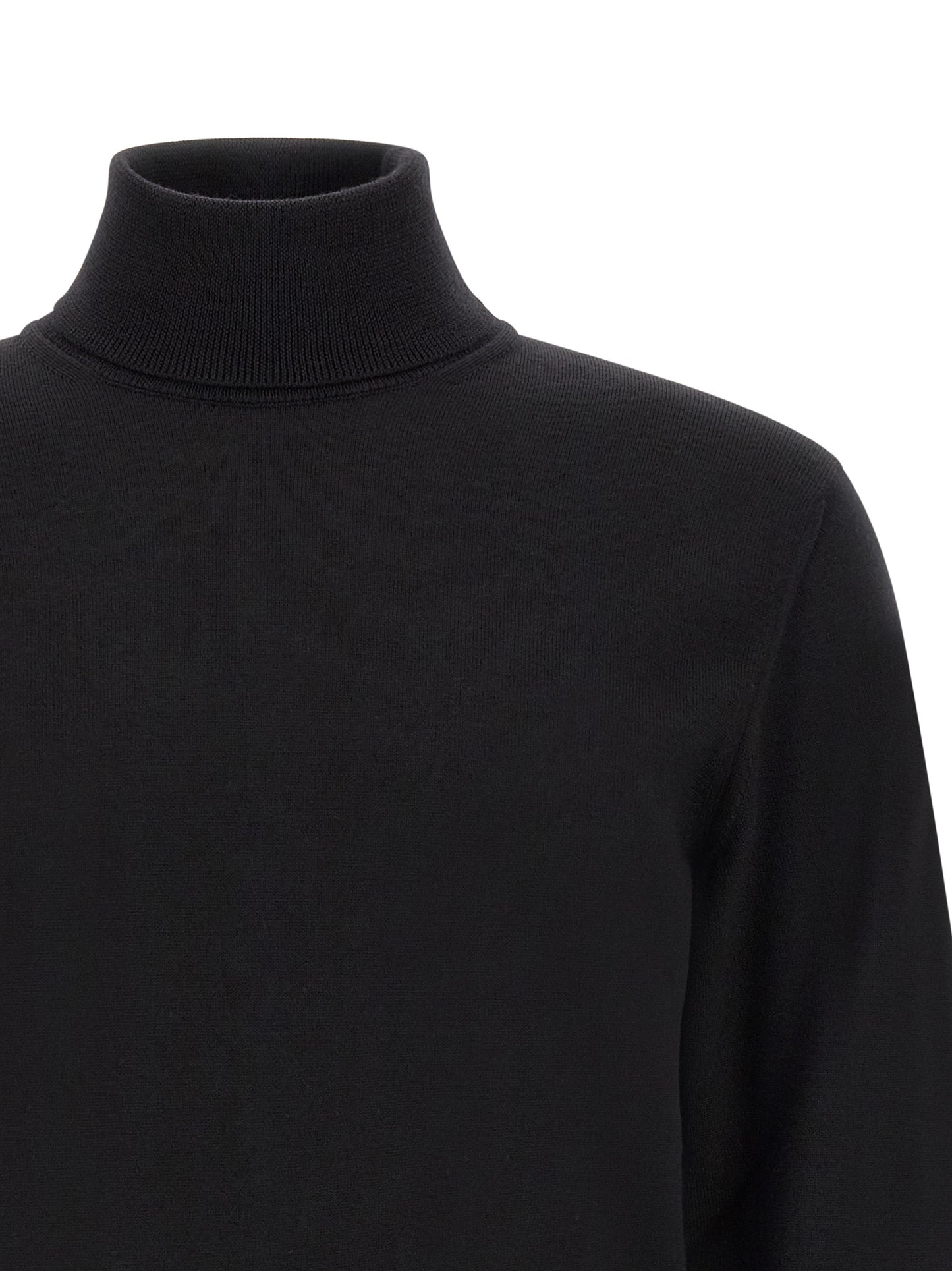 Black Virgin Wool Cardigan