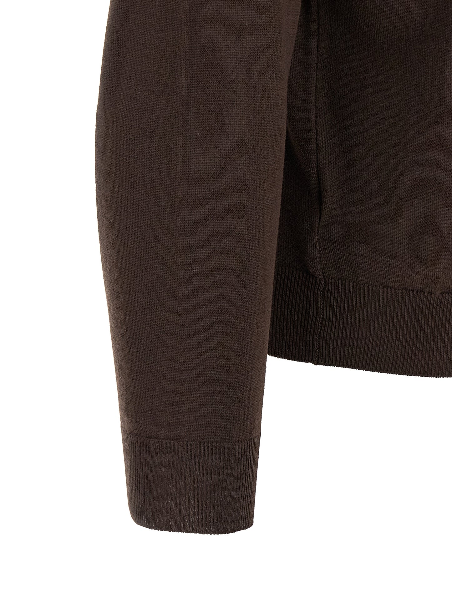 Brown Virgin Wool Cardigan