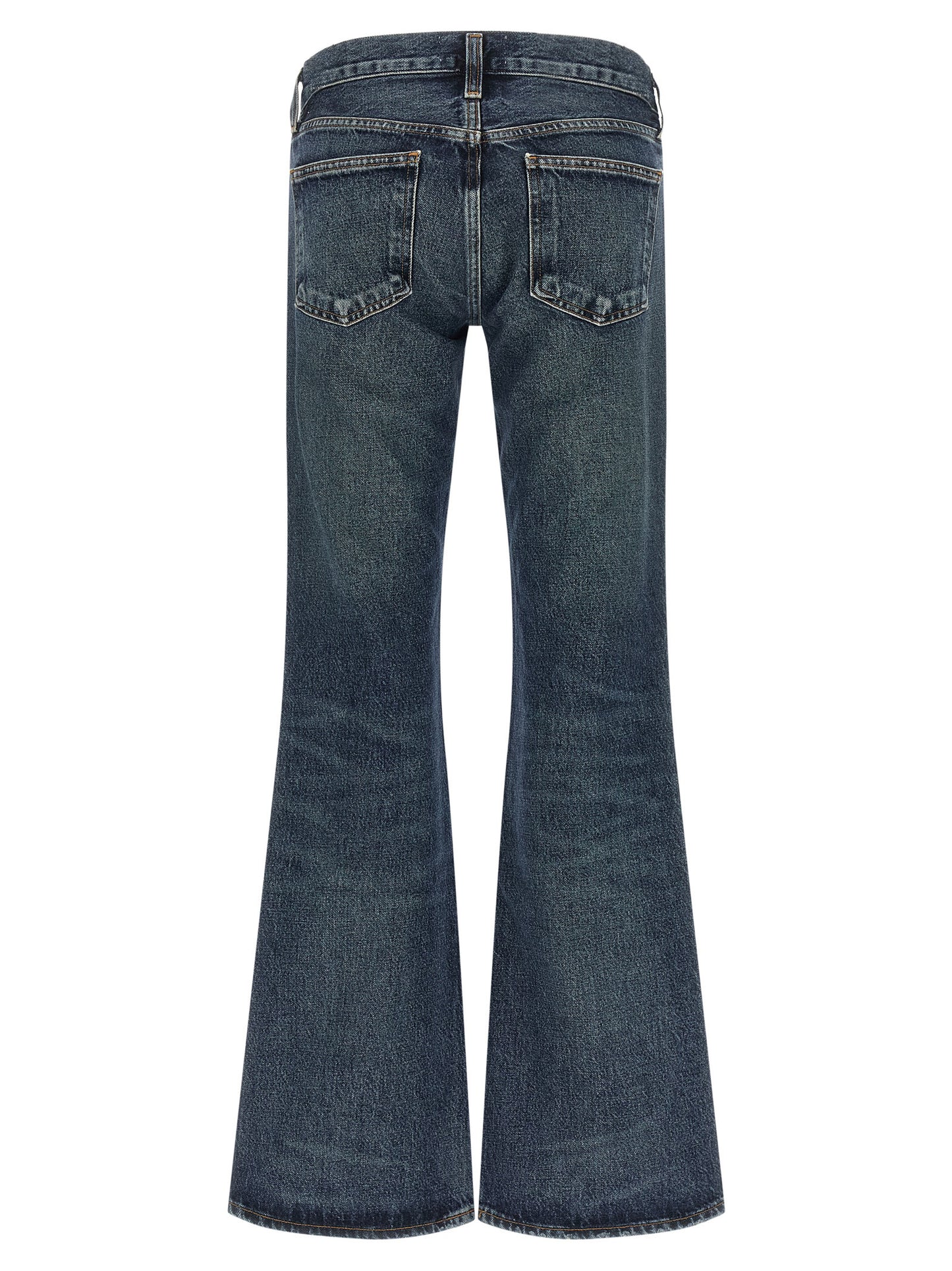 Blue Cotton Bootcut Jeans