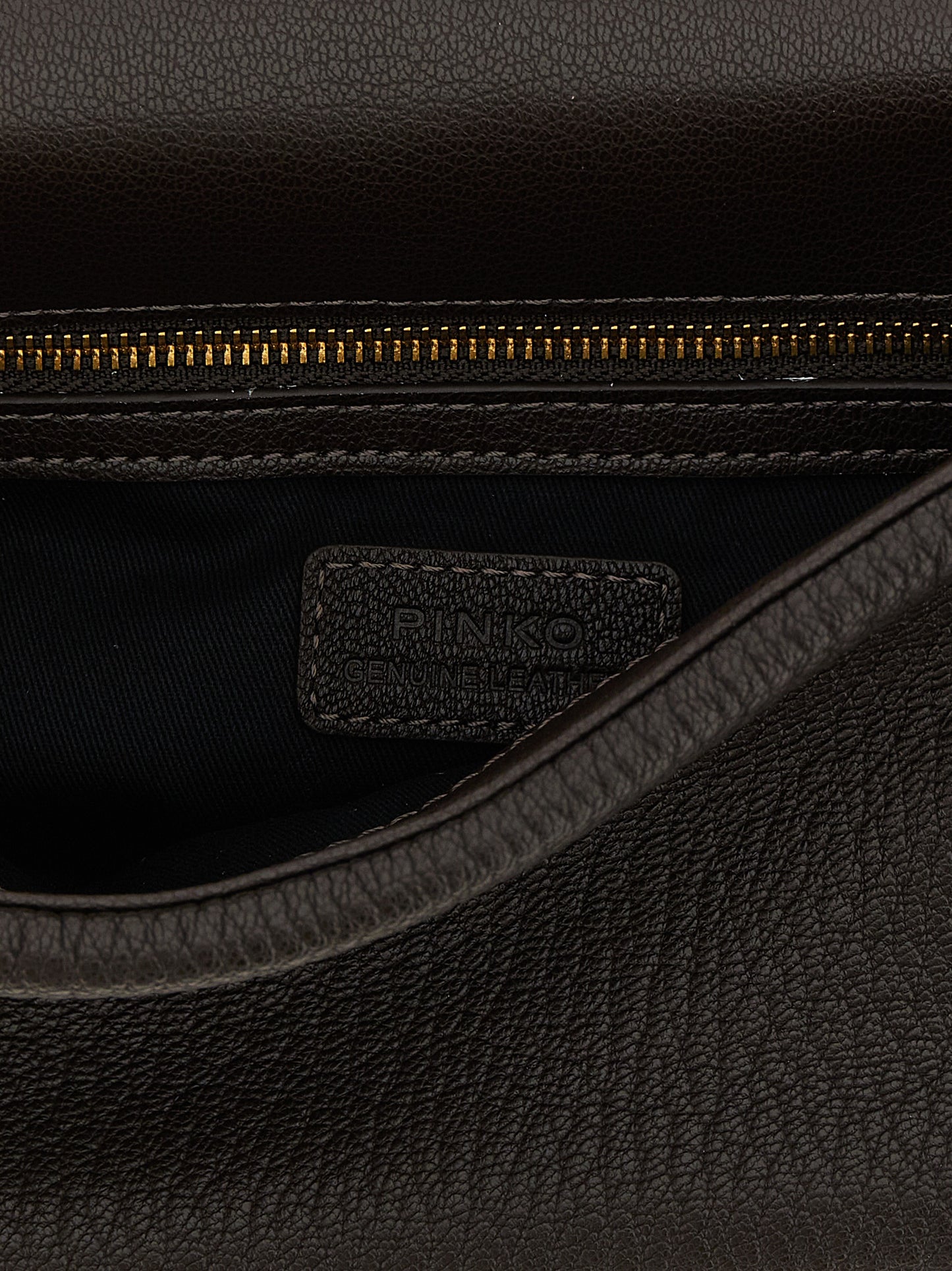 Brown Lamb Leather Crossbody Bag