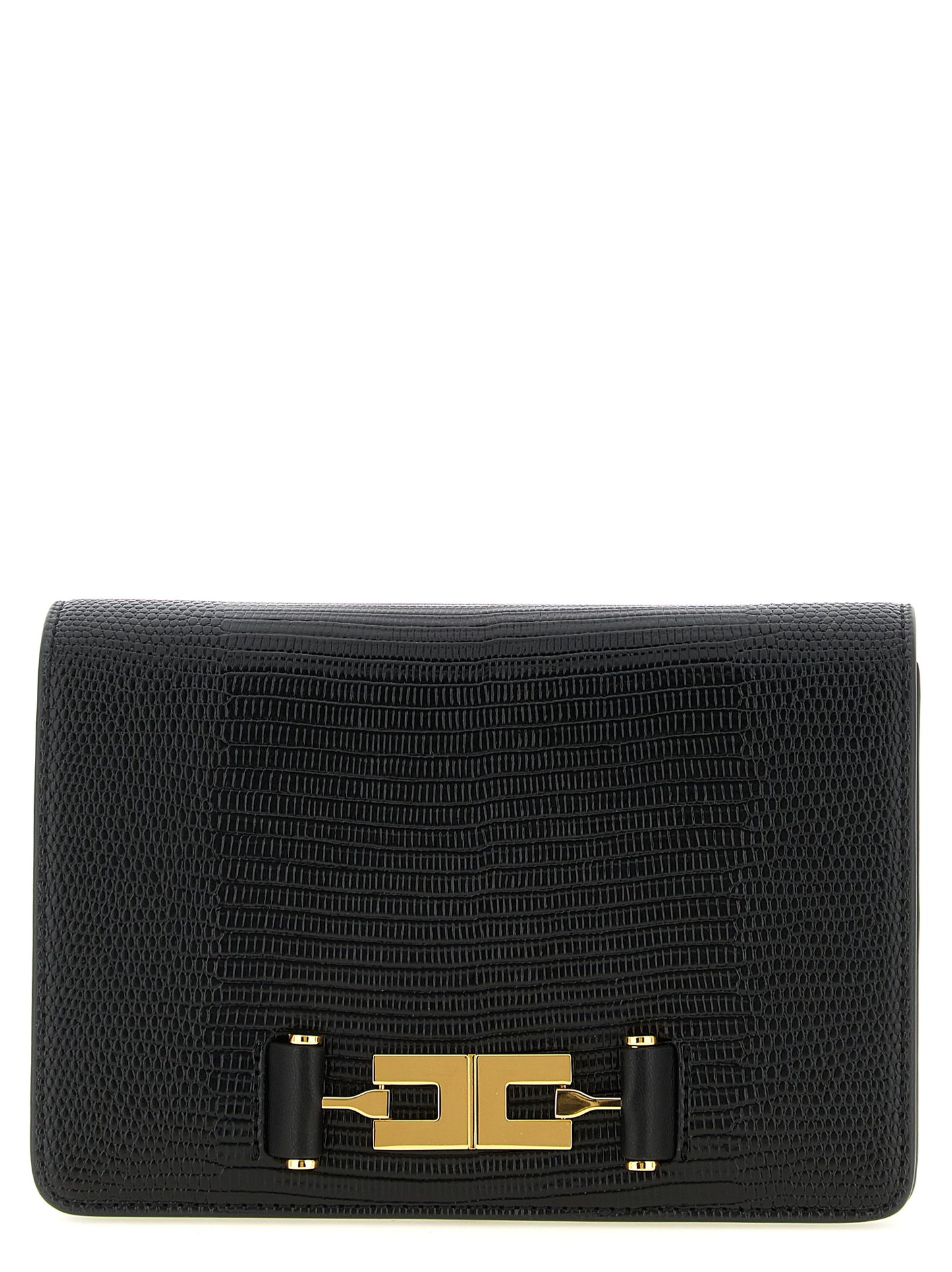 Black Polyester Clutch Bag
