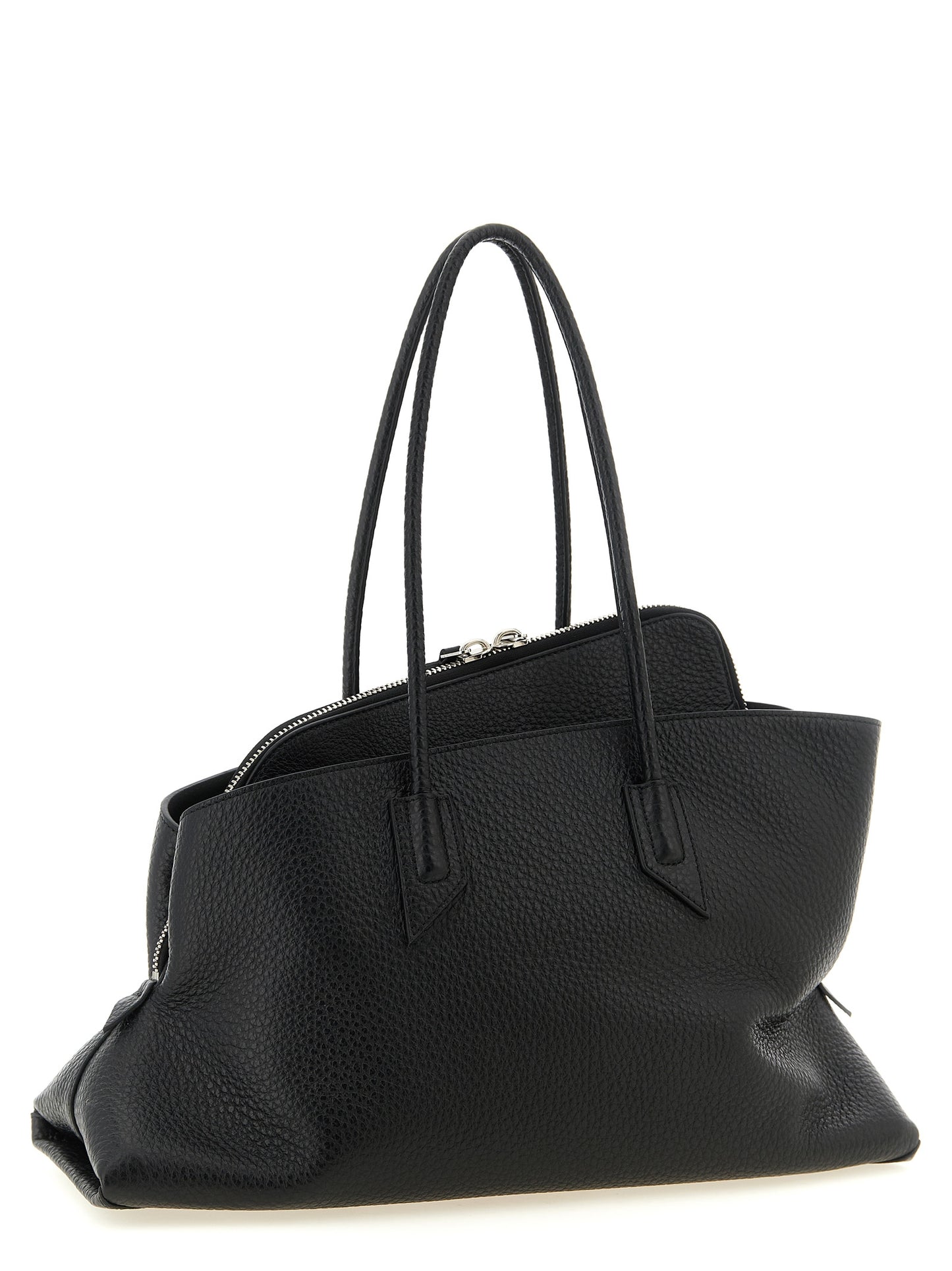 Black Bovine Leather Shoulder Bag