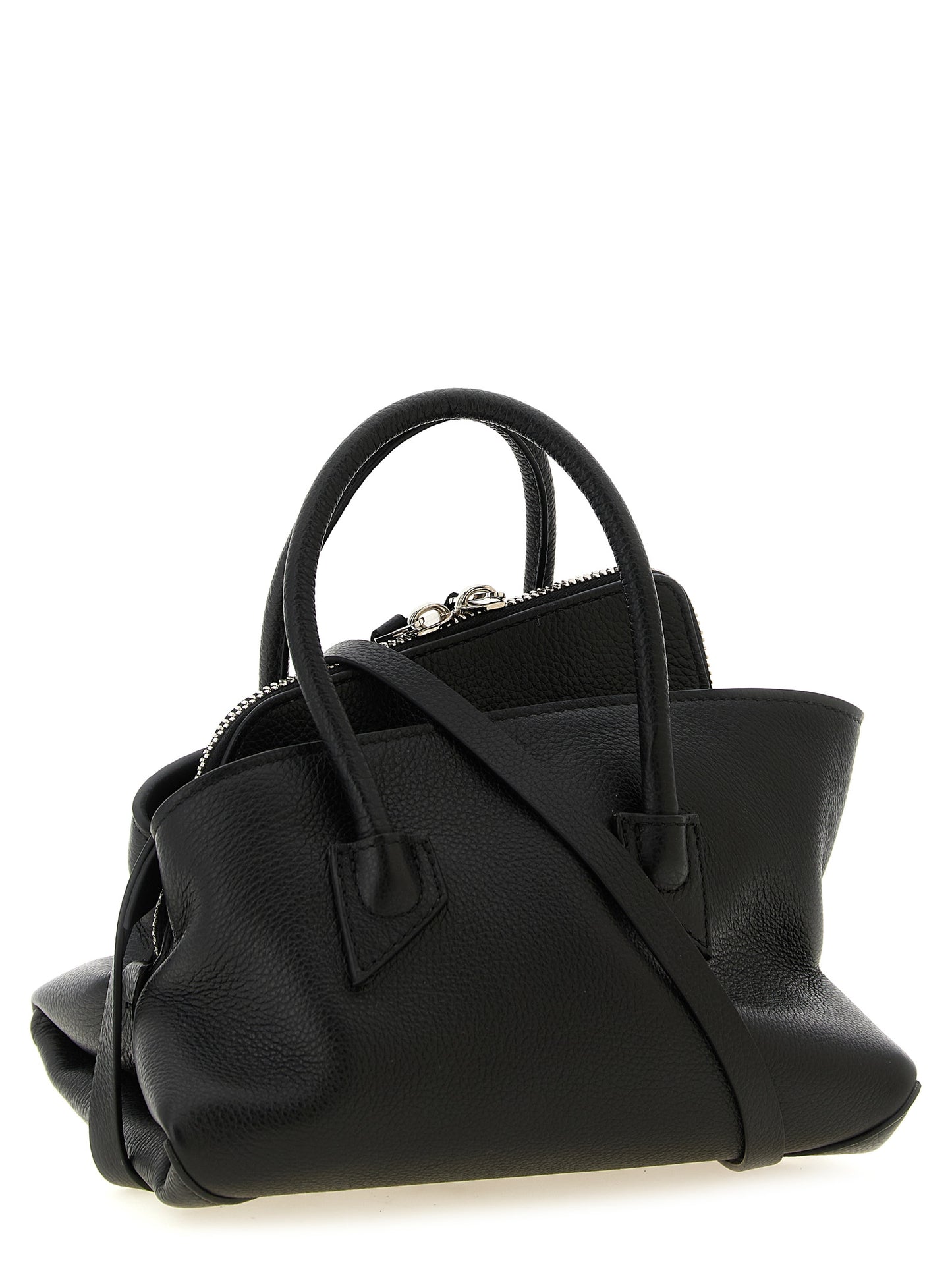 Black Bovine Leather Handbag