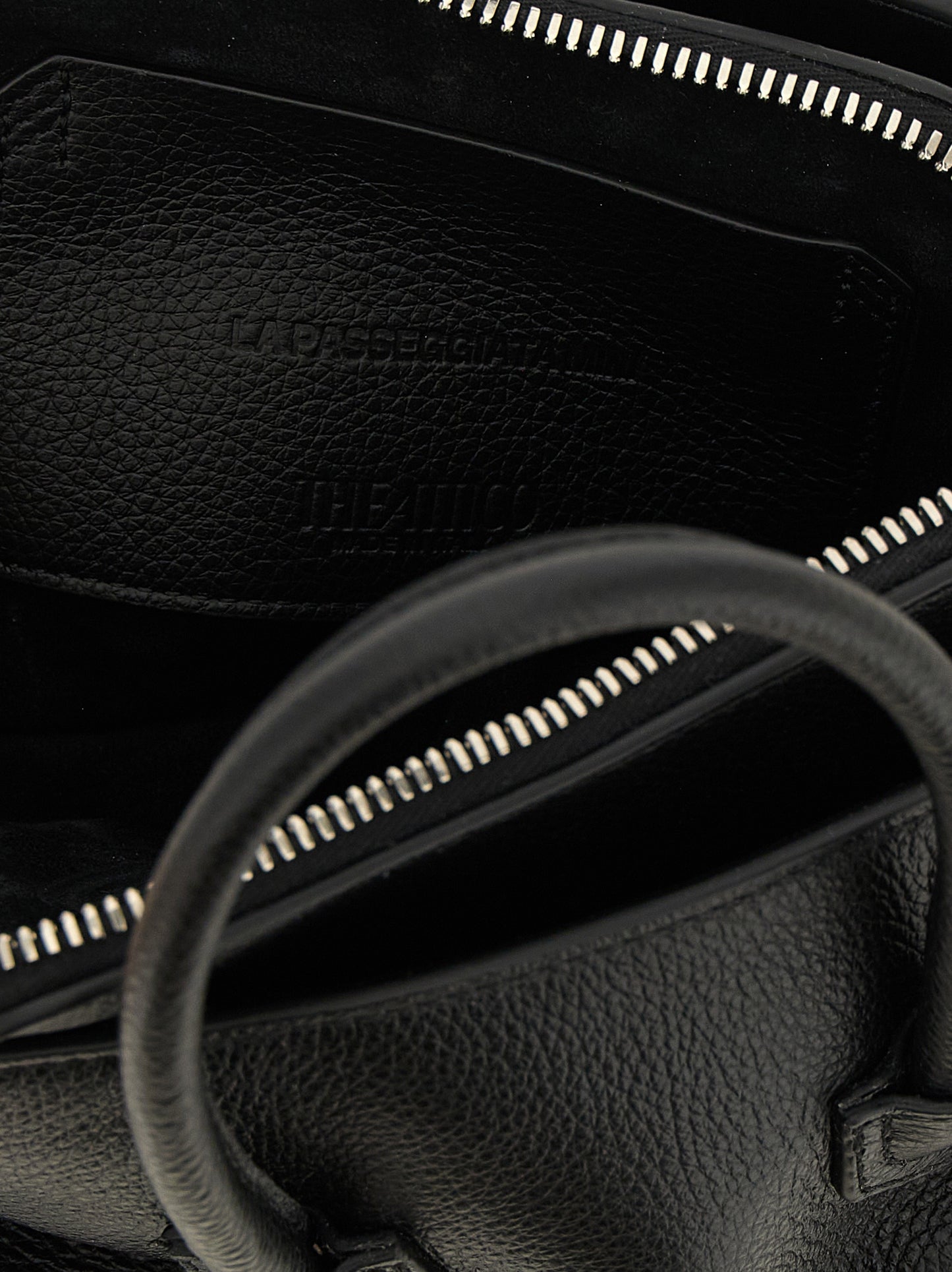 Black Bovine Leather Handbag