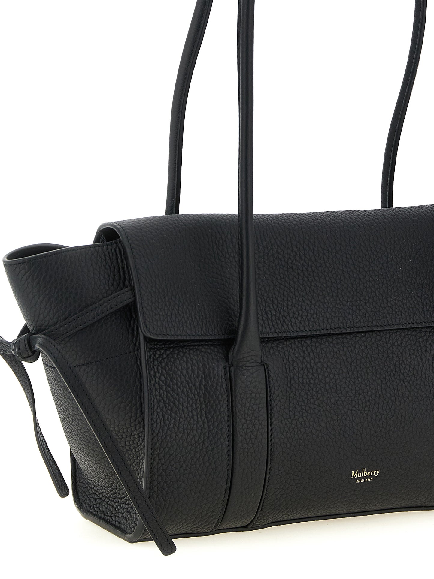 Black Calfskin Shoulder Bag