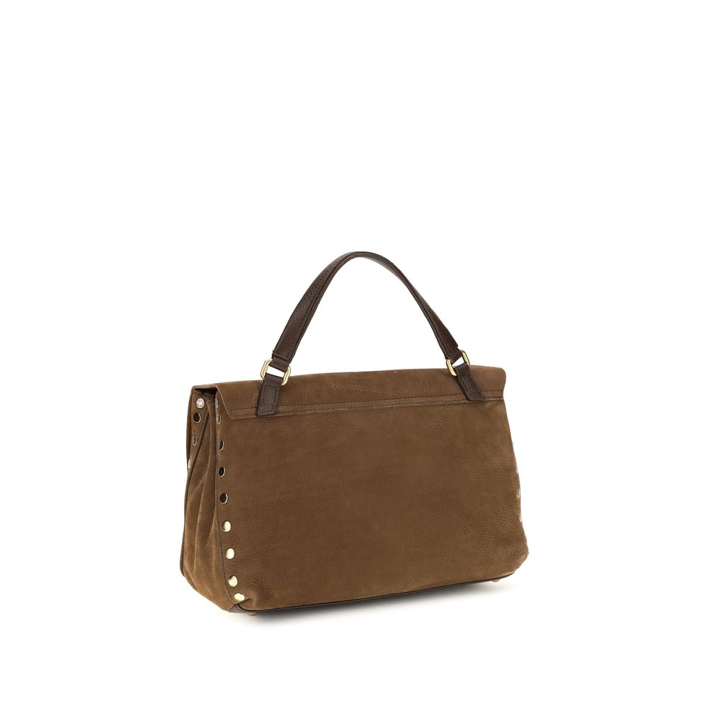 Brown Suede Leather Handbag