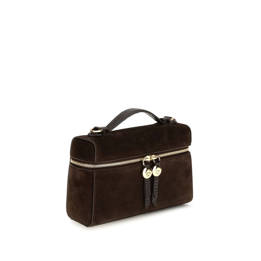 Brown Suede Leather Handbag
