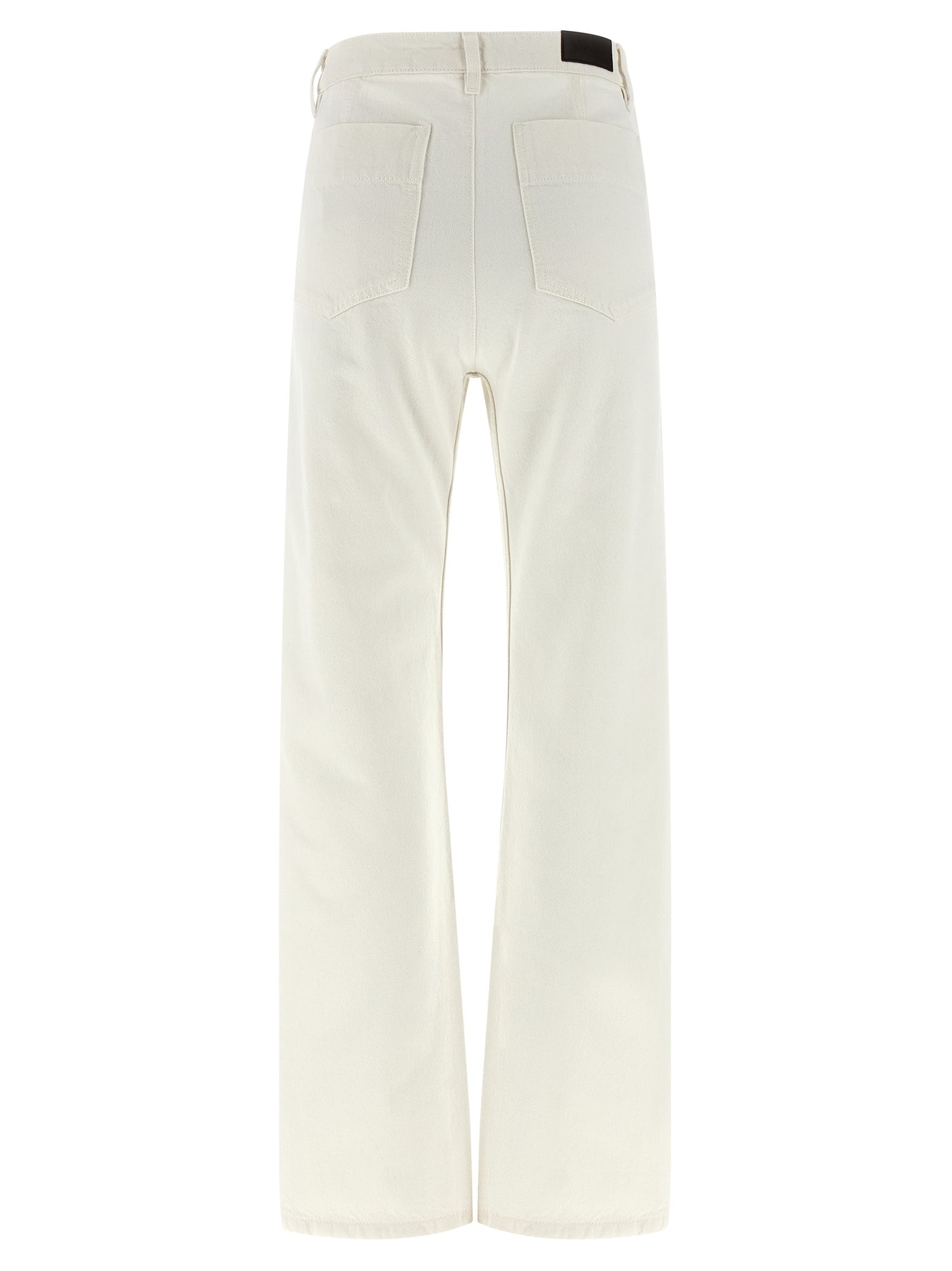 White Cotton High-Waisted Jean