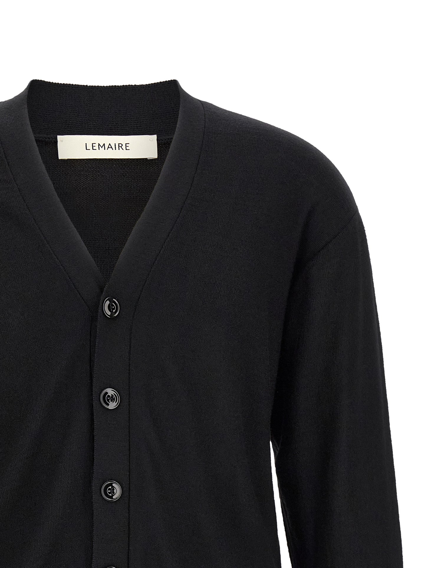 Black Wool Cardigan