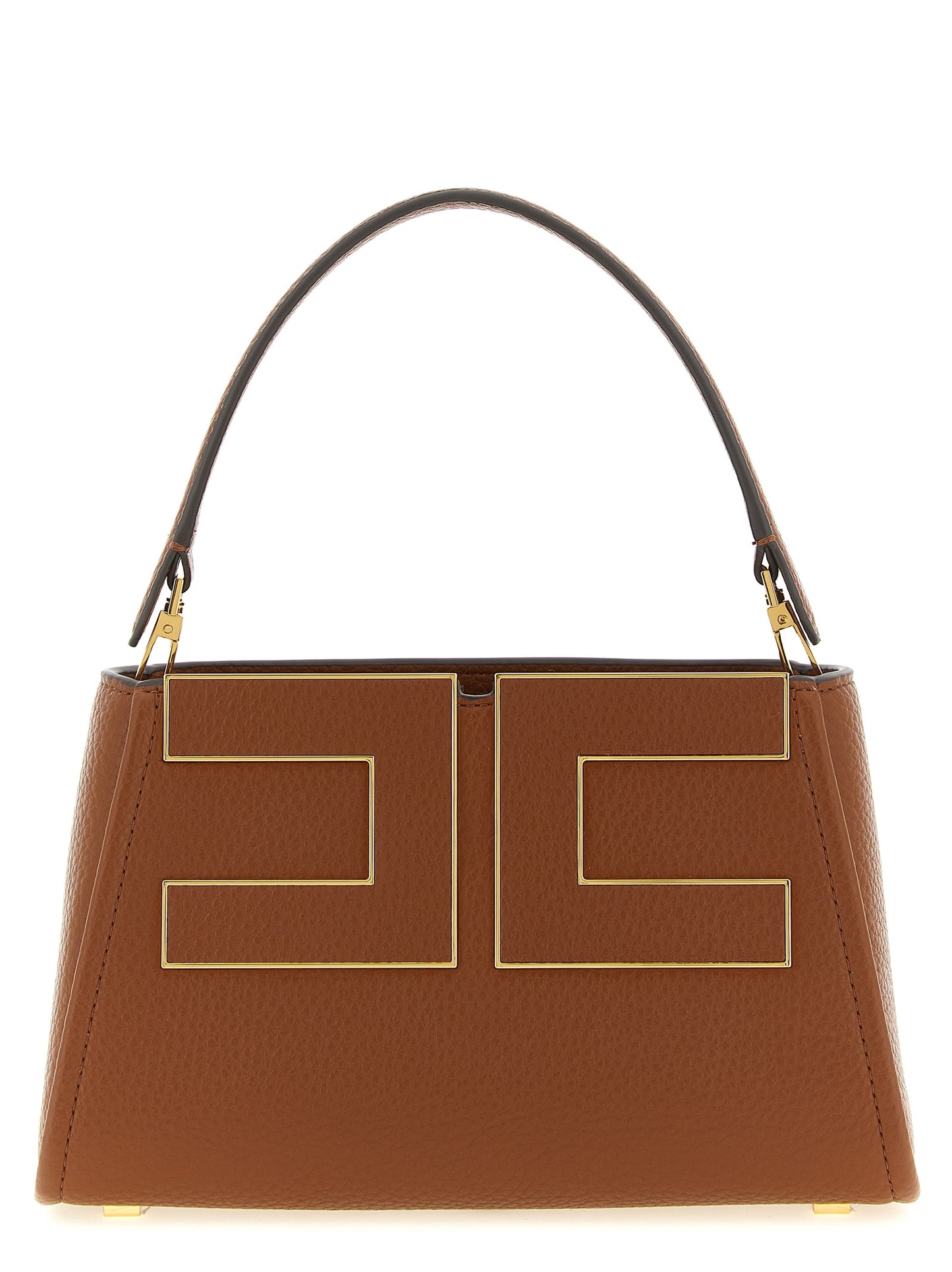 Brown Polyester Handbag