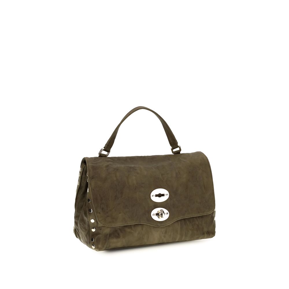 Brown Suede Leather Handbag
