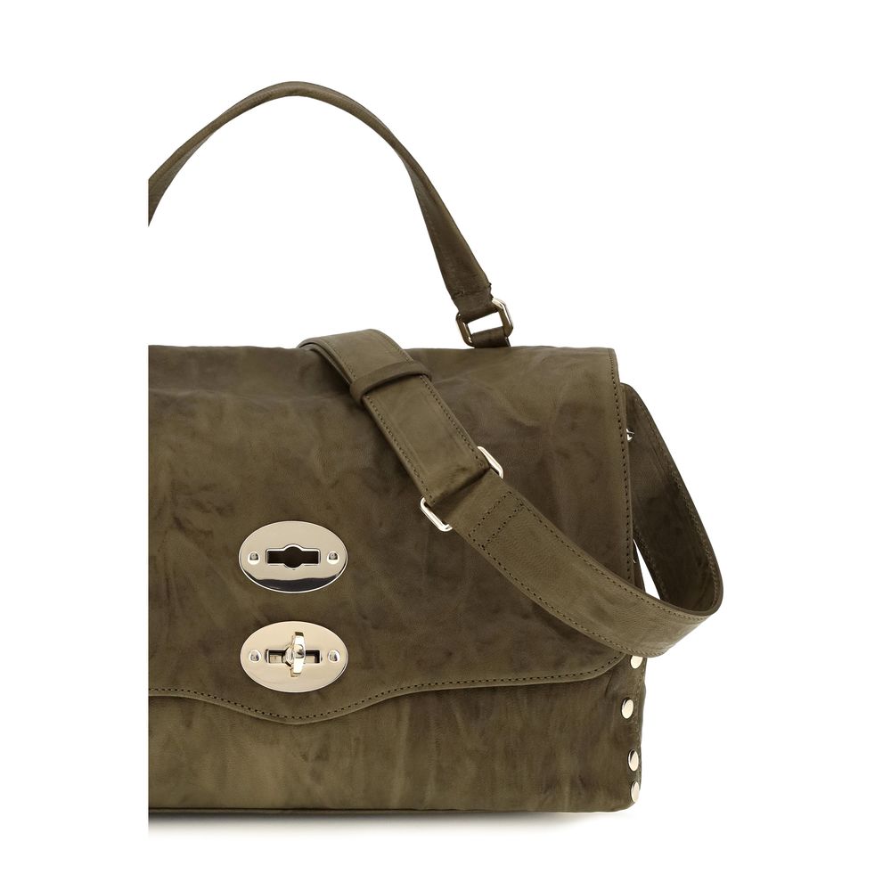 Brown Suede Leather Handbag