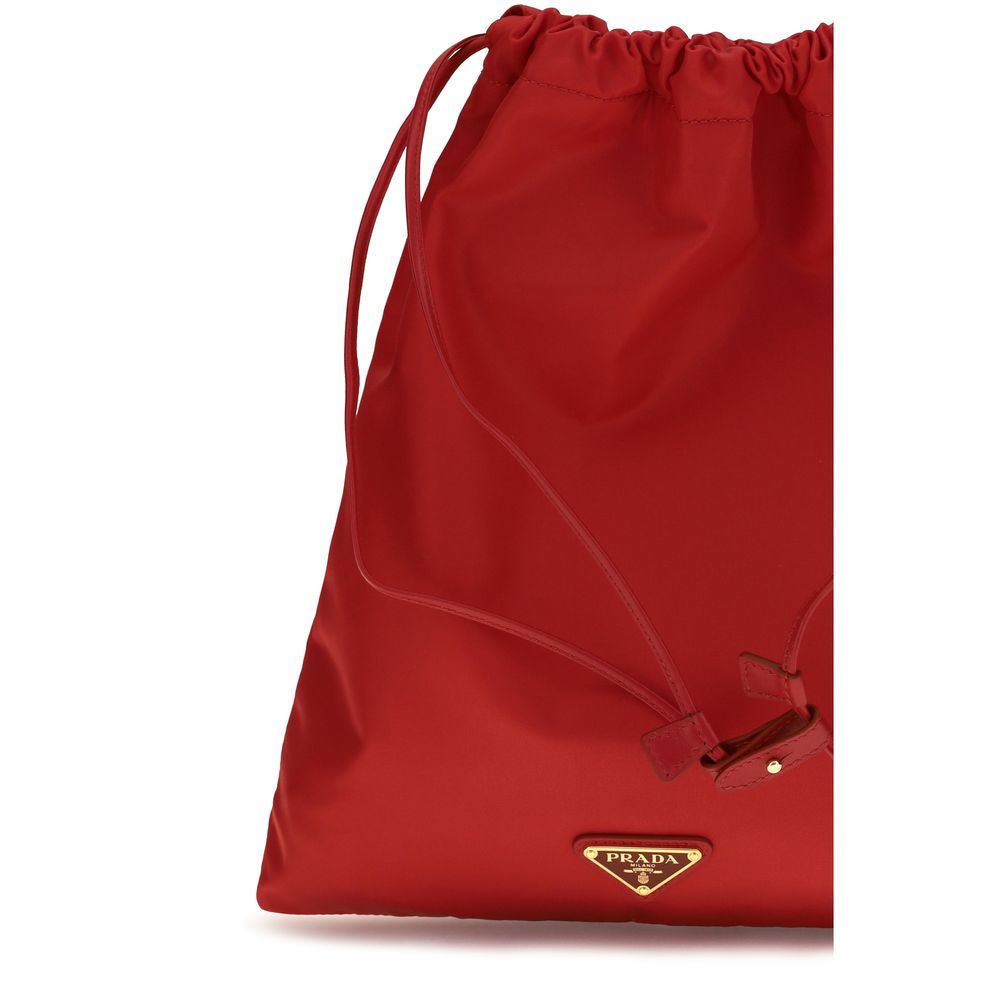 Red Polyamide Clutch Bag