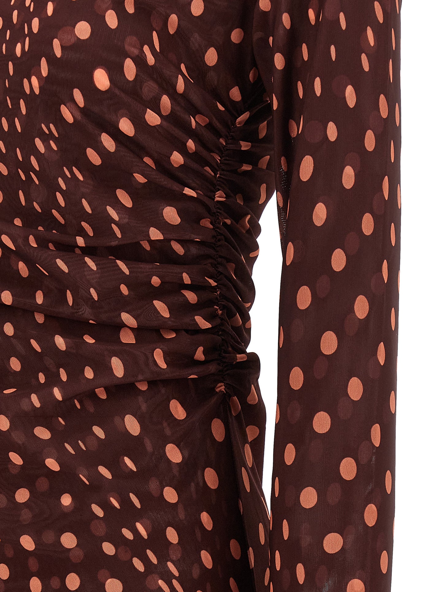 Bordeaux Polyamide Long Dress