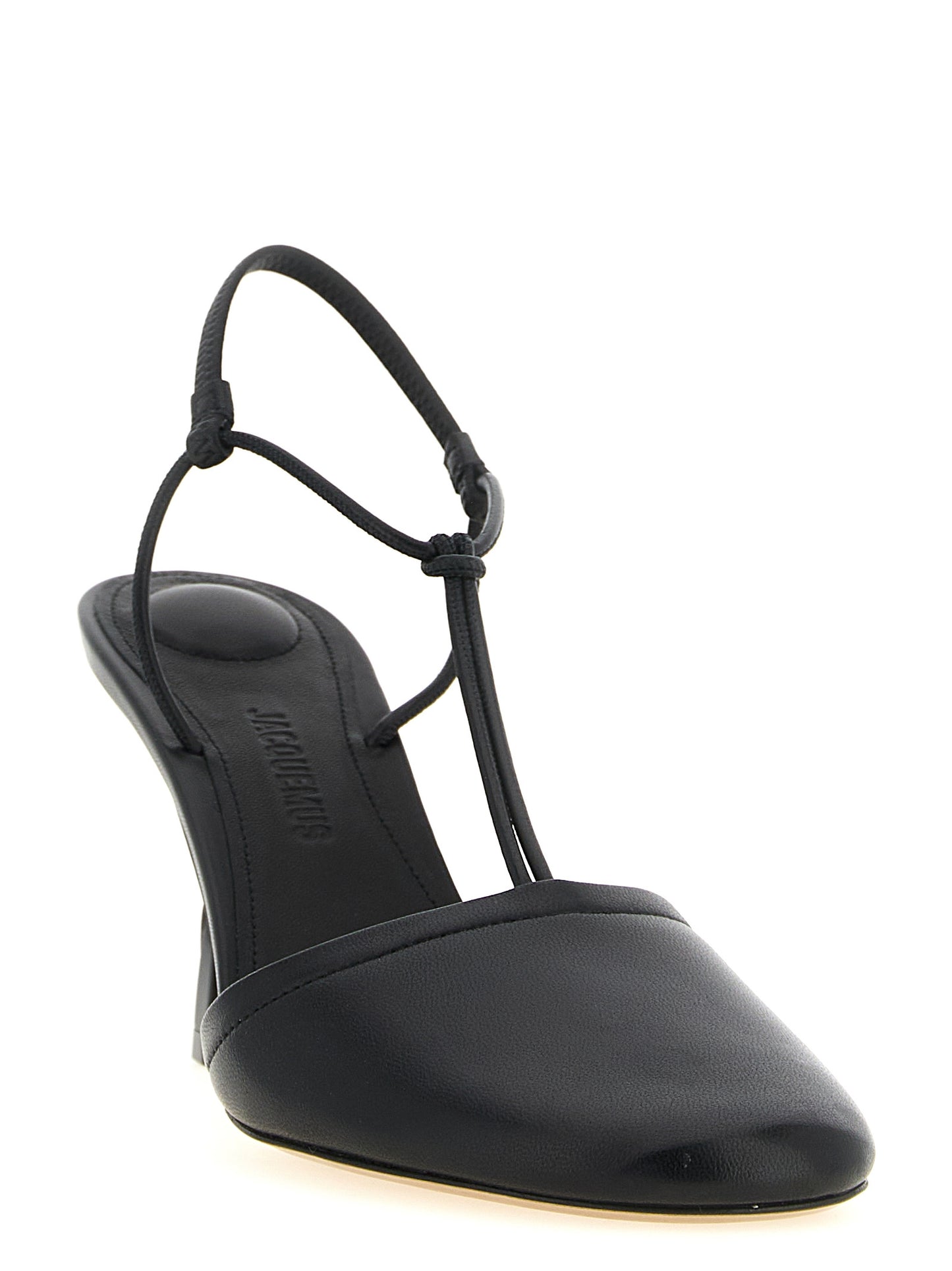 Black Lamb Leather High Heel Pumps